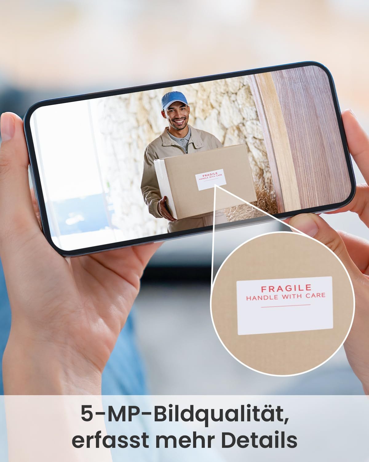 Topcony Türklingel Überwachungskamera Zusätzliche kabellose Video-Türklingel (Smarte Video Türklingel mit Gong 166° Weitwinkel PIR-Bewegungserkennung, 1-St., 2-Wege-Audio Nachtsicht Kompatibel mit Alexa Lokaler & Cloud-Speicher), Paketdetektion Mühelose Installation