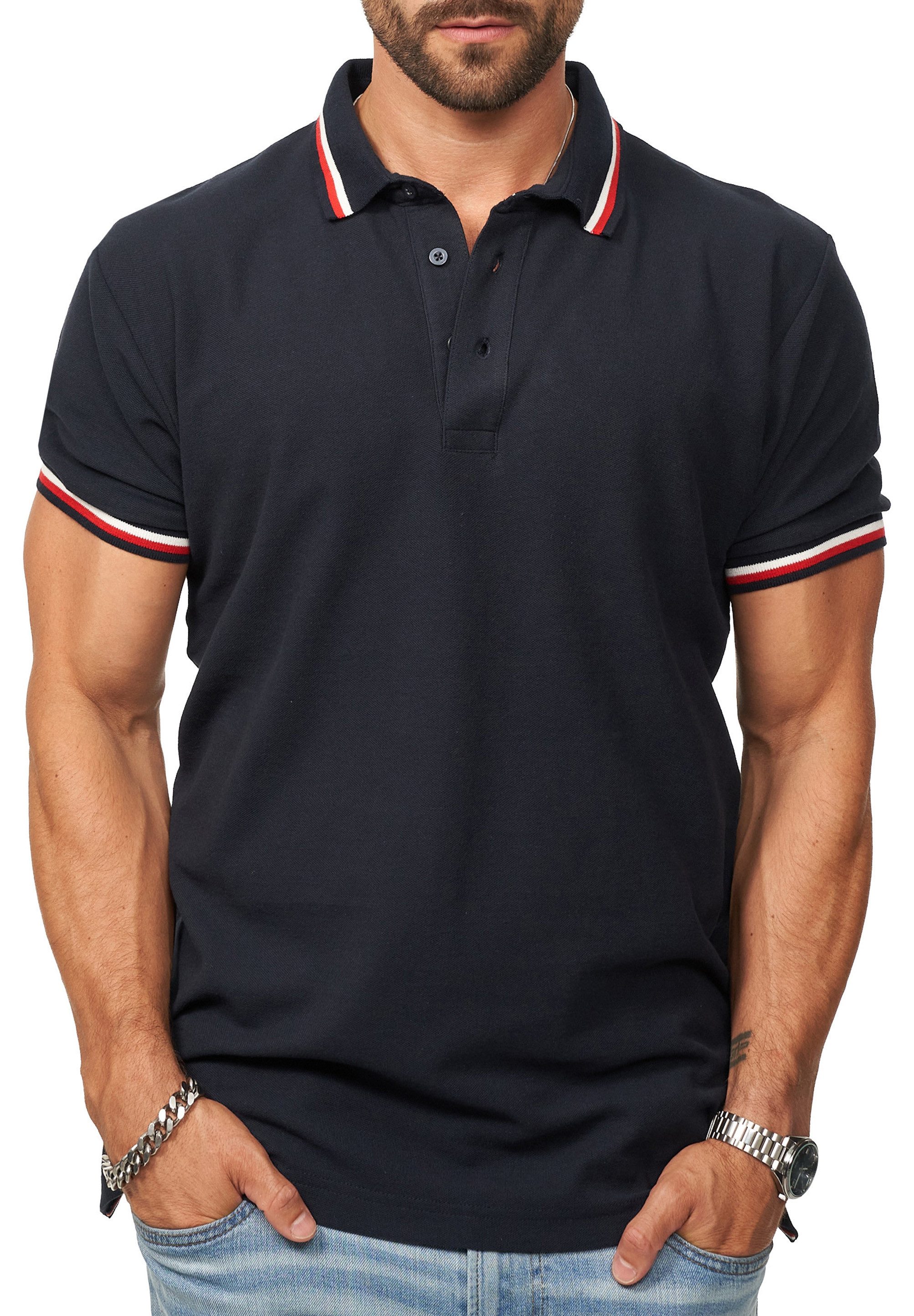 DAILY COTTON Poloshirt in Kurzarm als Polo T-Shirt aus 100% Baumwolle - Polo-Hemd für Herren Männer Polohemd im Regular-Fit in Piqué-Qualität