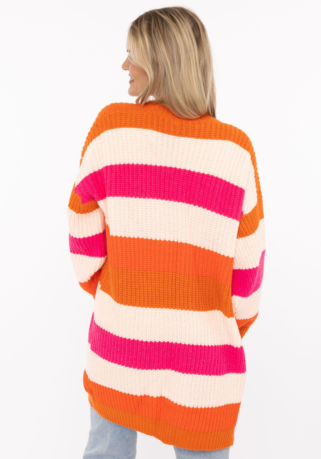 Zwillingsherz Strickjacke "Streifen" mit Blockstreifen