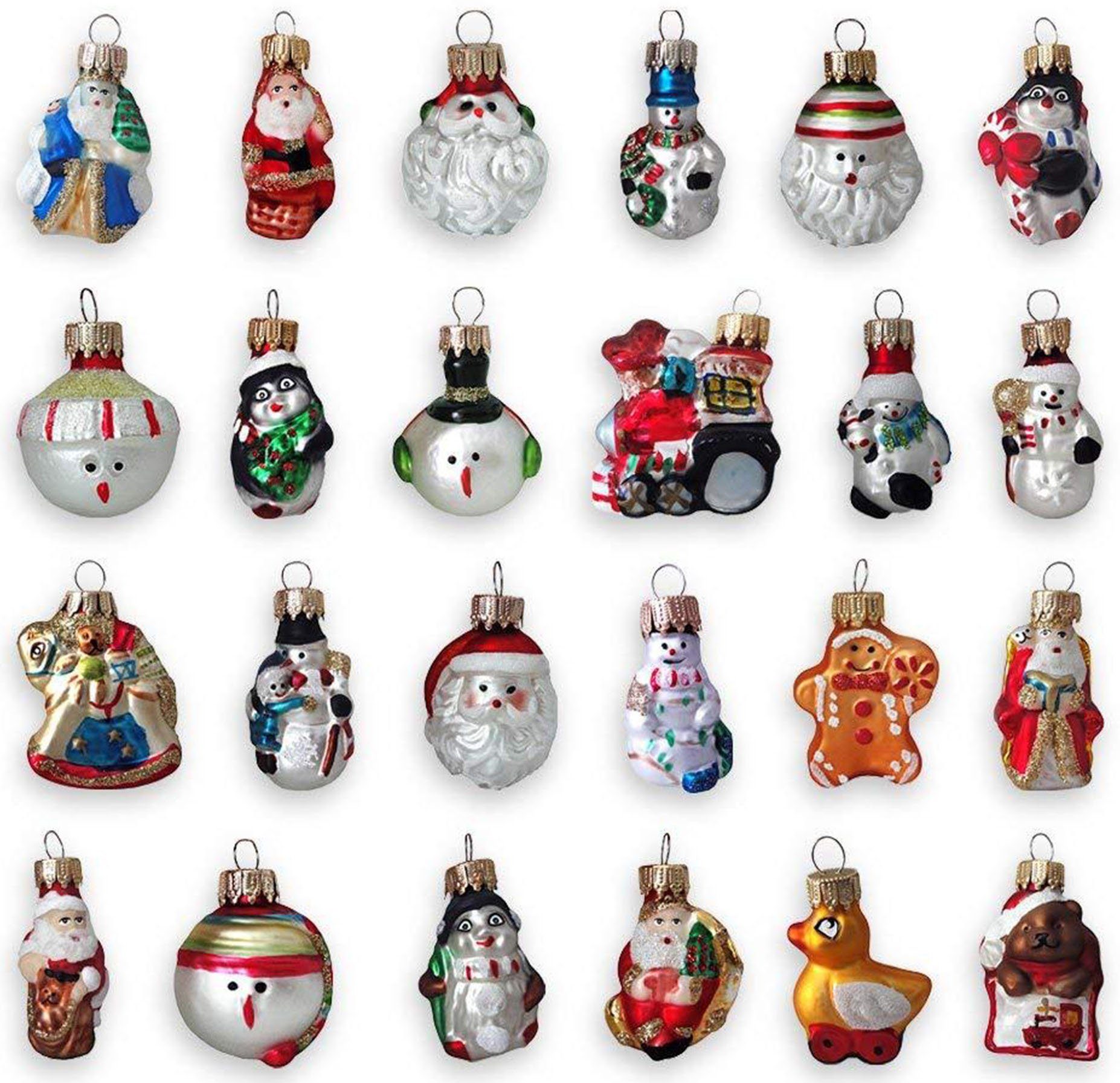 Eick, home my handdekoriert Minifiguren, Christbaumschmuck (24-tlg), Weihnachtsdeko, Christbaumschmuck