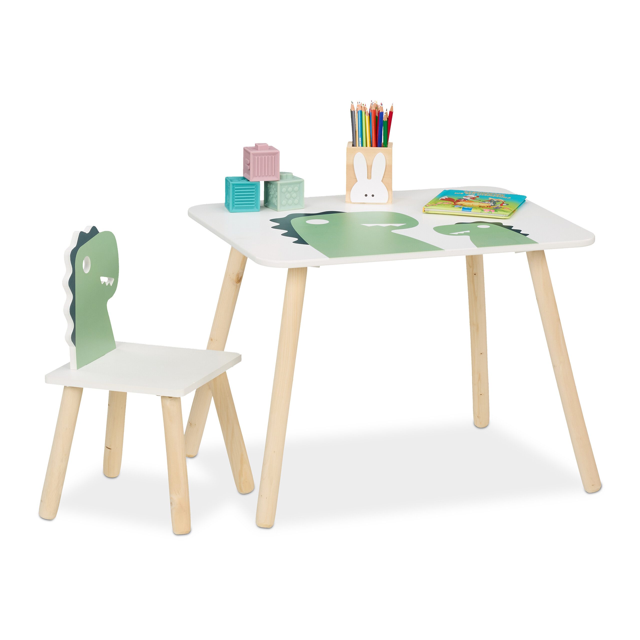 relaxdays Kindersitzgruppe Dinosaurier, (2-tlg)