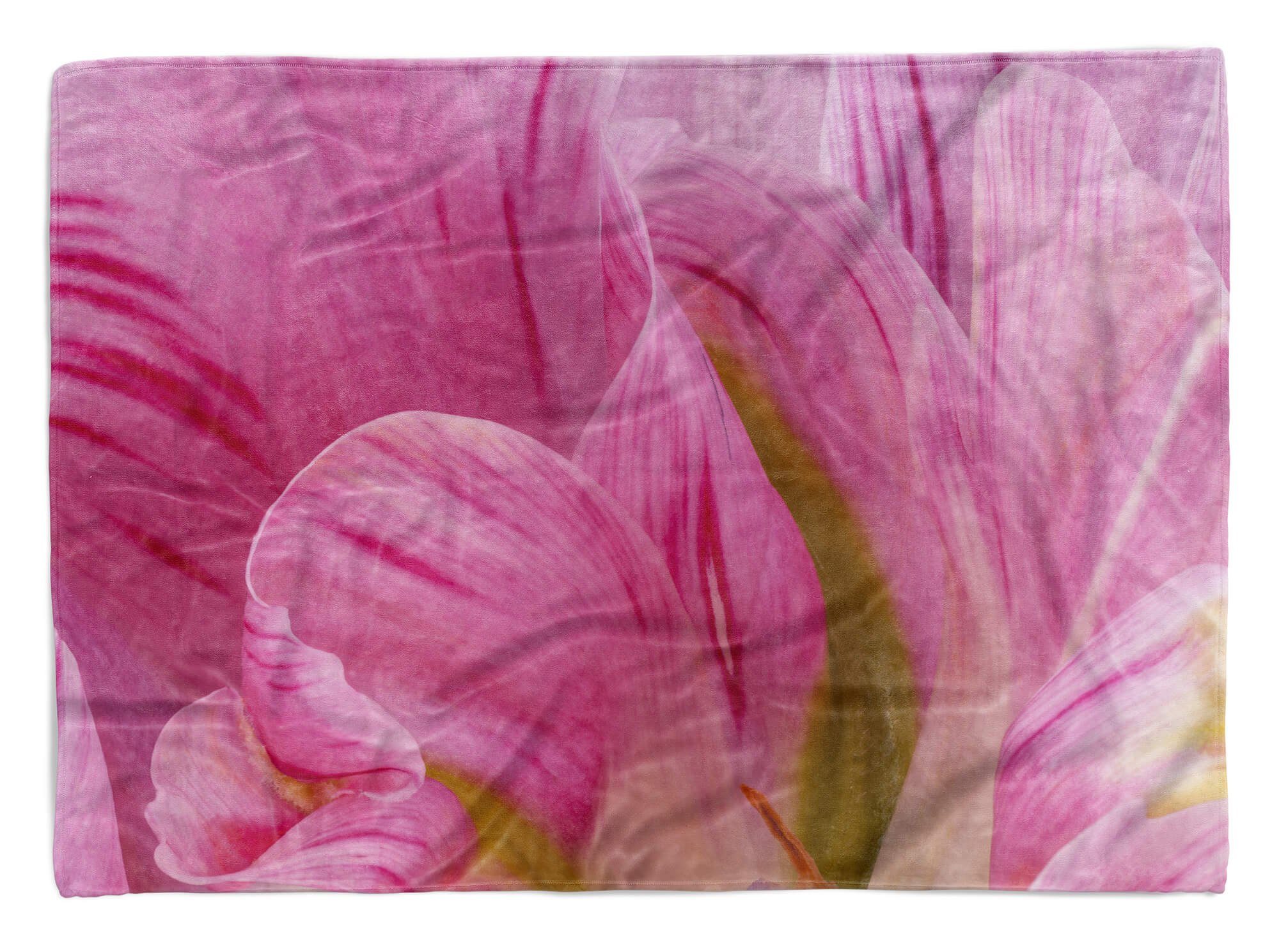 Sinus Art Handtücher Handtuch Strandhandtuch Saunatuch Kuscheldecke mit Fotomotiv schöne Blüte Makro, Baumwolle-Polyester-Mix (1-St), Handtuch