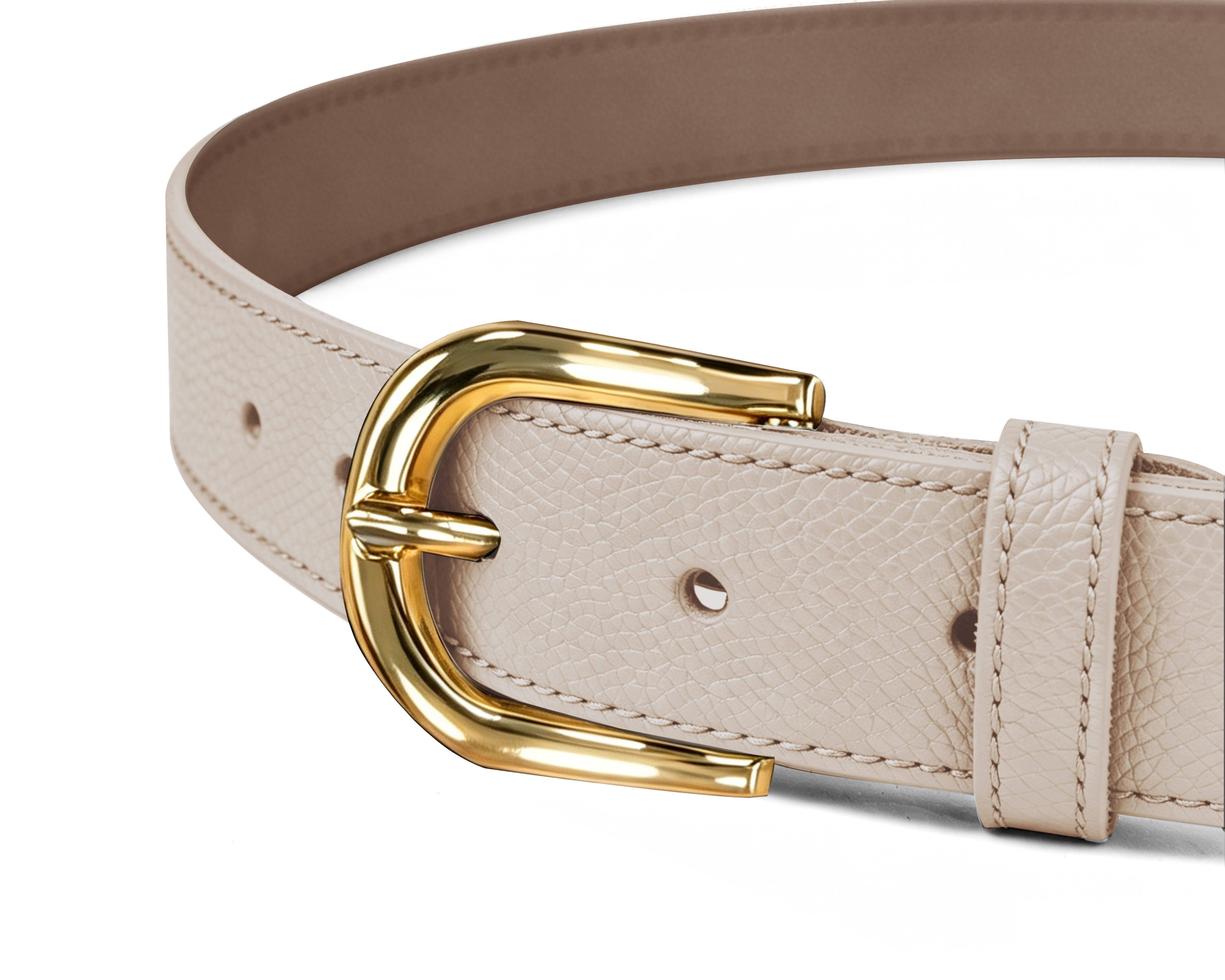 Fomax Ledergürtel Damen aus Echtleder 3 cm breit, Made in Italy (Schmaler Hüftgürtel) Anzuggürtel, Jeansgürtel für Kleid & Stoffhosen, kürzbar – Bild 5 von 5