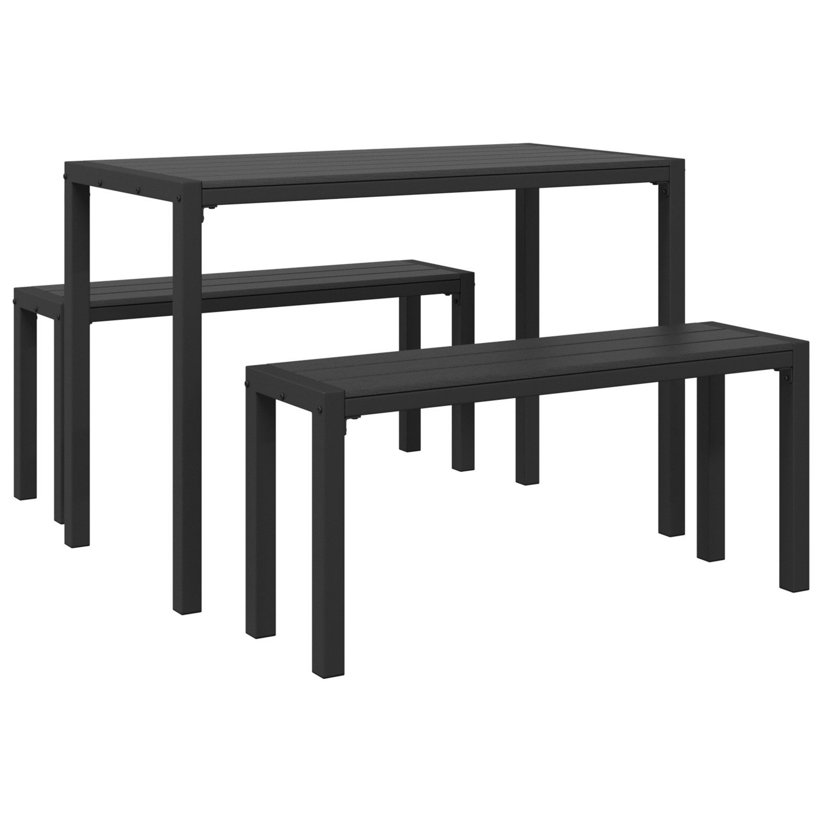 vidaXL Gartenbank 3-tlg. Garten-Essgruppe Stahl und günstig online kaufen
