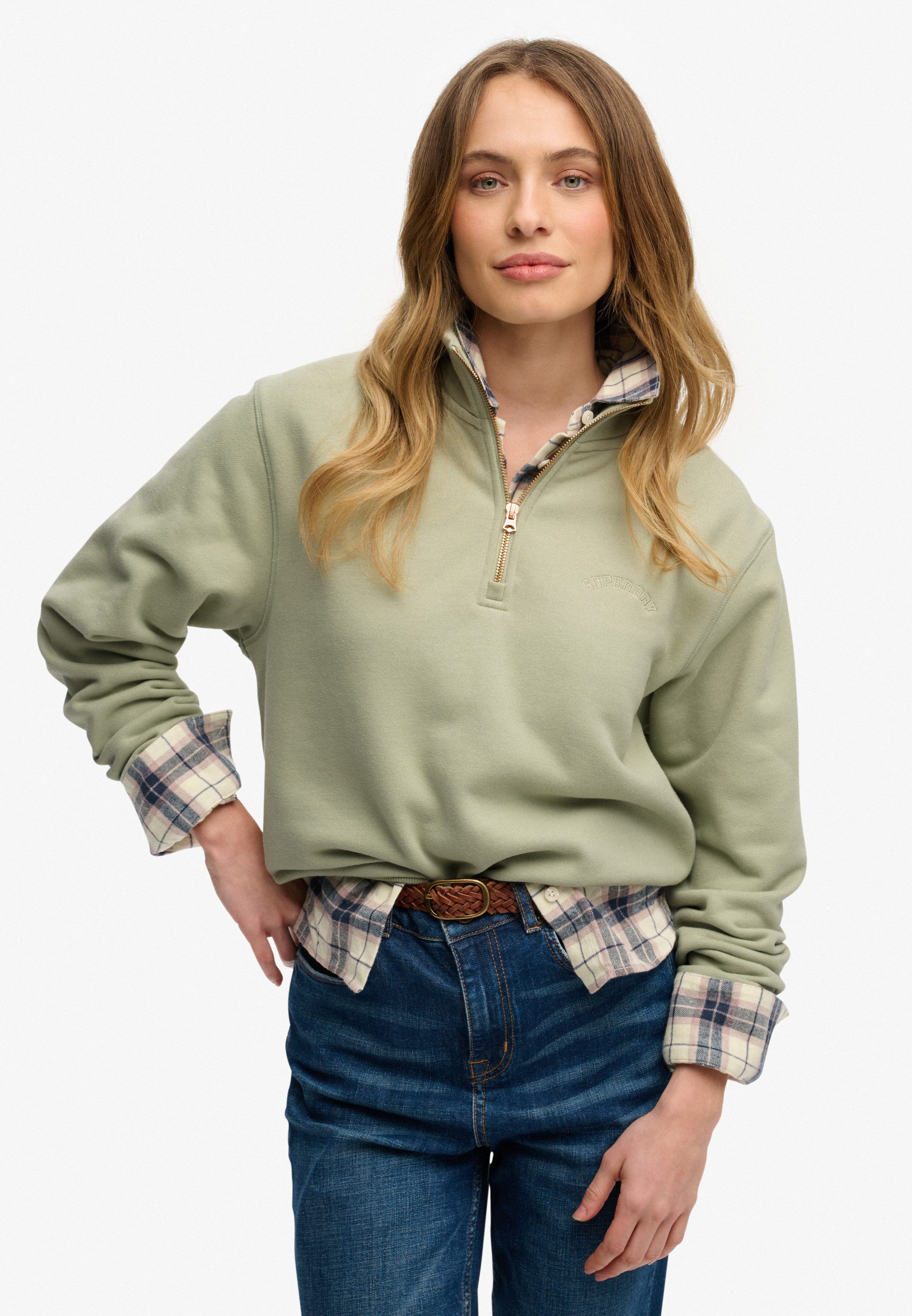 Superdry Sweatshirt ESSENTIAL LOGO EMB HALF ZIP