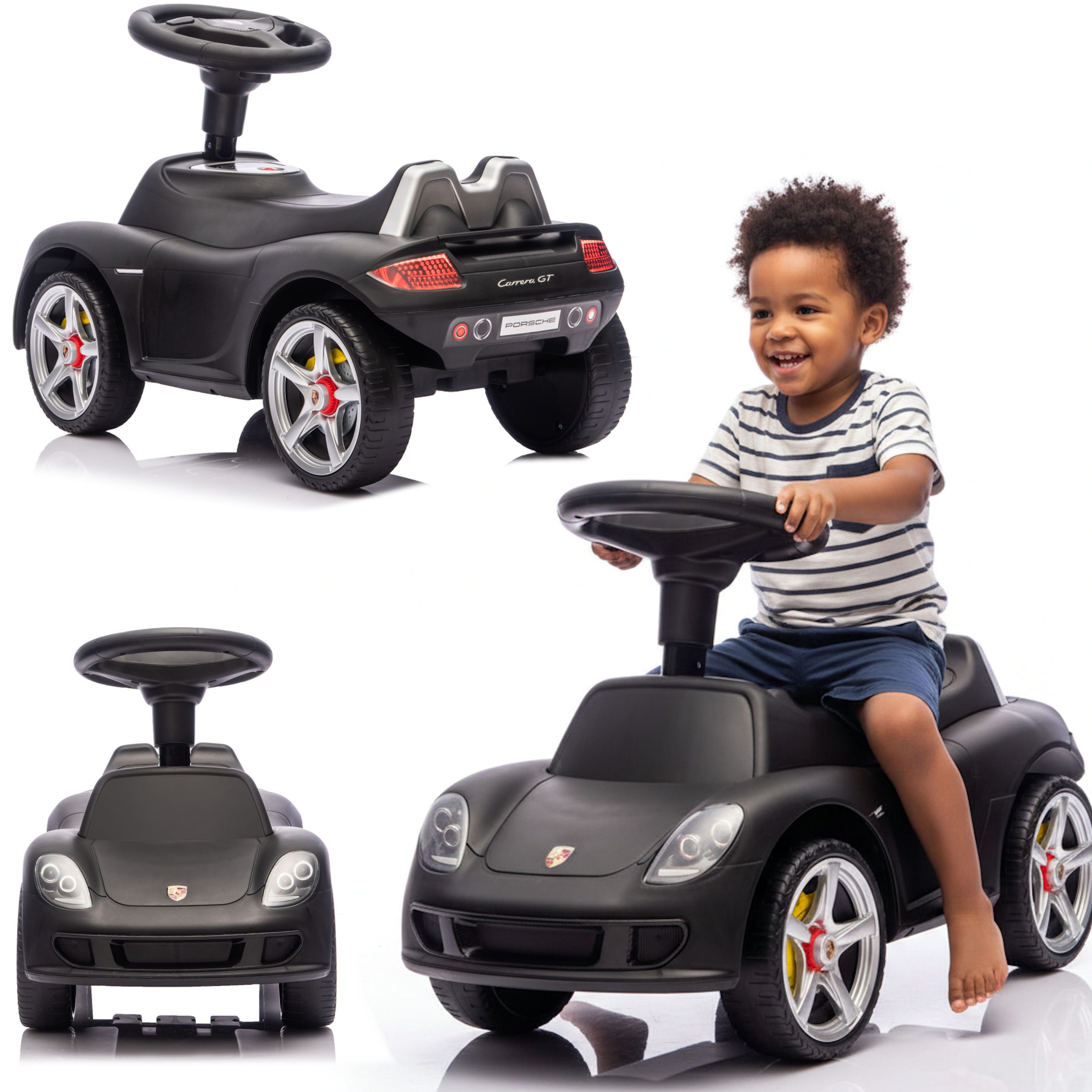 COIL Rutscherauto Kinderfahrzeug, Pushback-Auto, Kinderauto, ab 18 Monaten, Leise Räder, Hupengeräusch, Kennzeichen