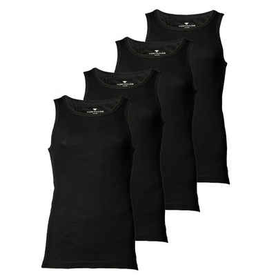 TOM TAILOR Unterhemd Herren Tanktop, 4er Pack - Unterhemd, Garron S