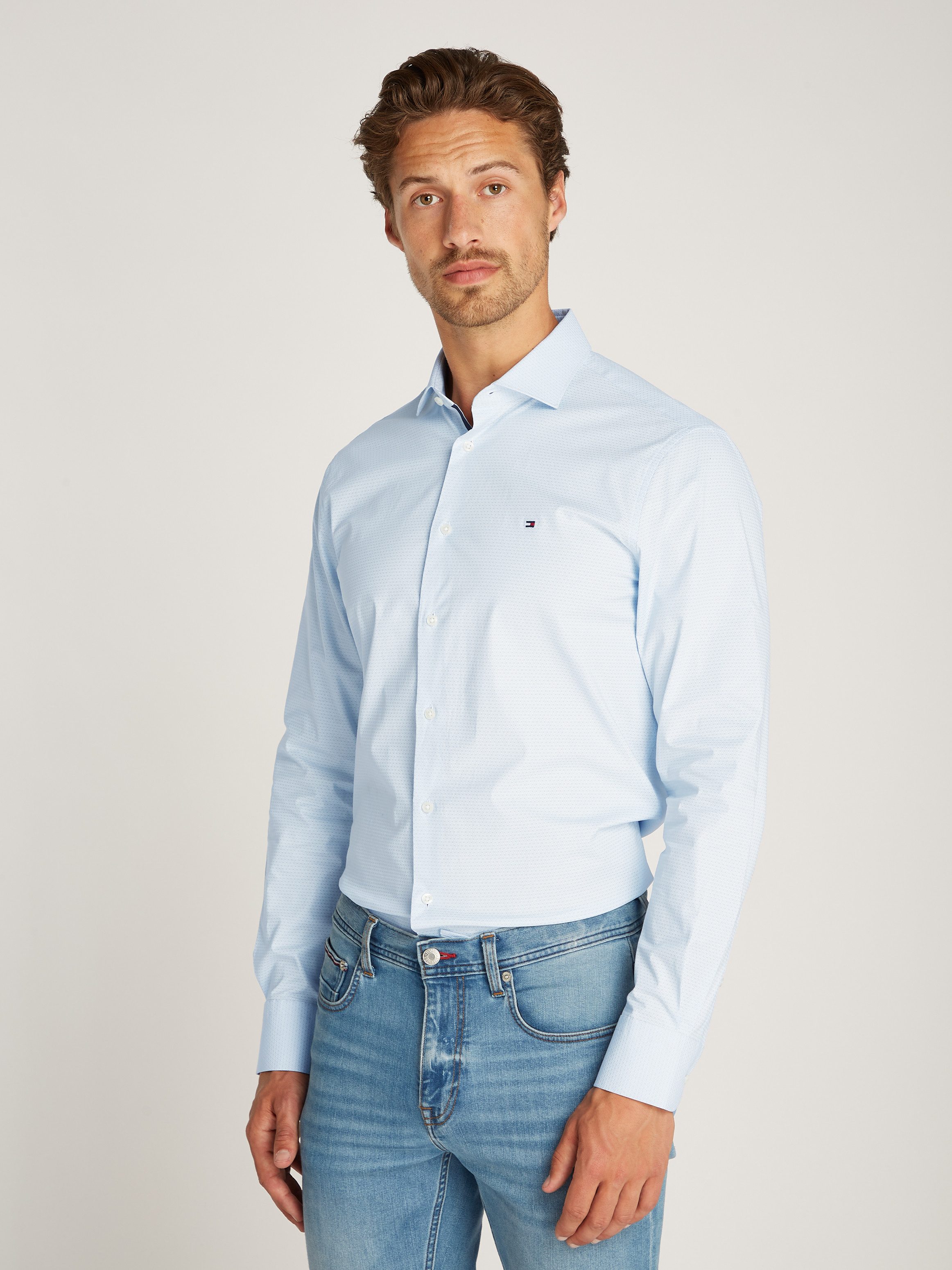 Tommy Hilfiger Businesshemd CL STRETCH GEO günstig online kaufen
