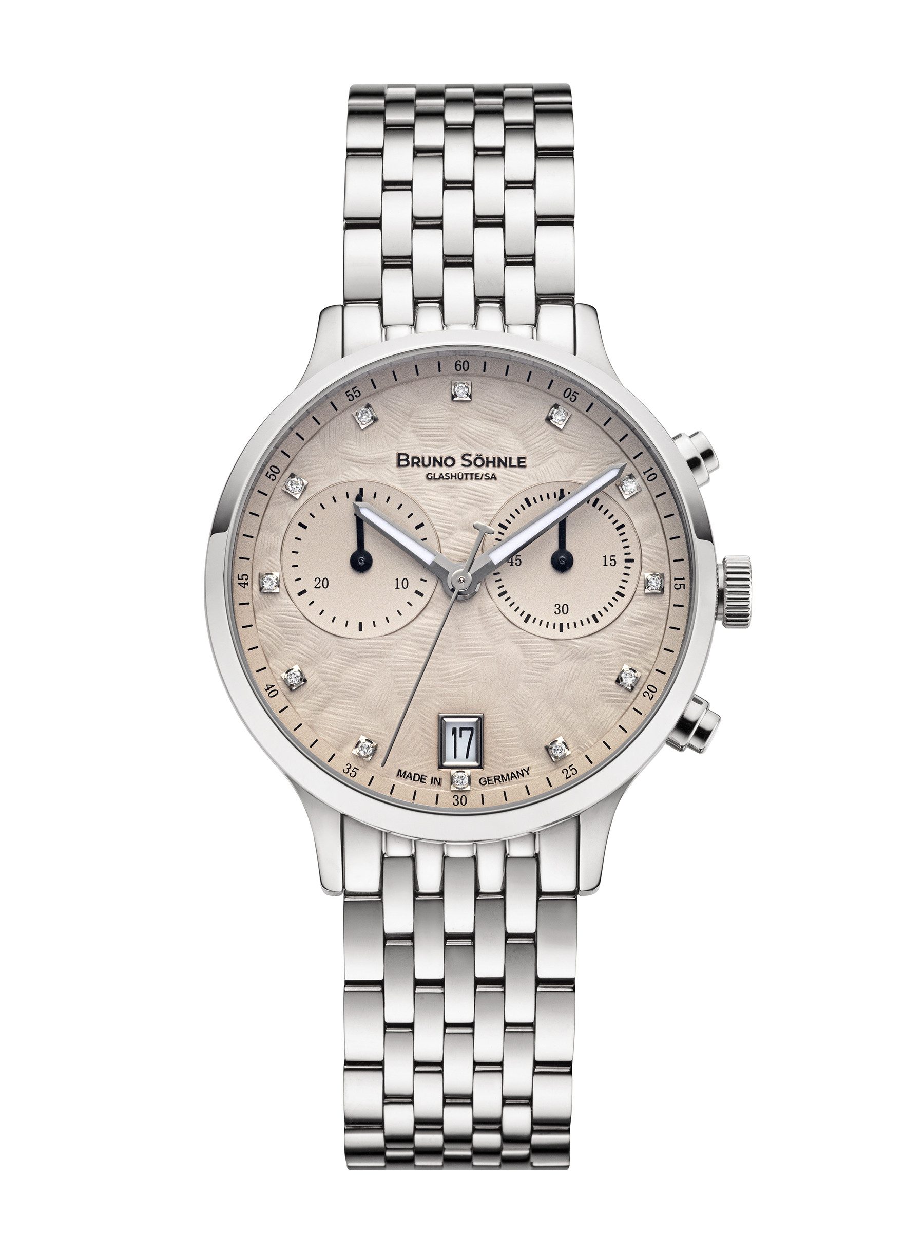 Chronograph Damenuhr Glashütte Bruno Söhnle Bologna Chronograph