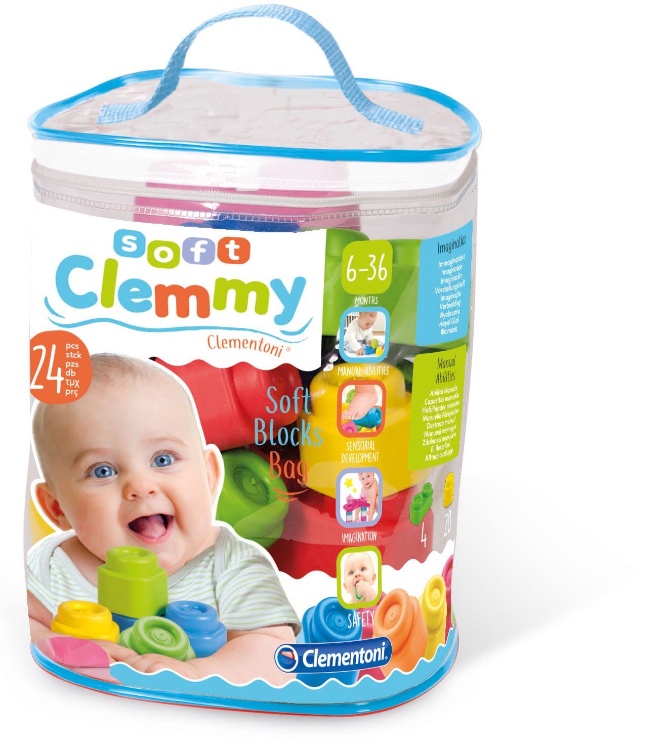 Image of Clementoni® Spielbausteine »Soft Clemmy - Bausteine im Beutel«, (24 St)