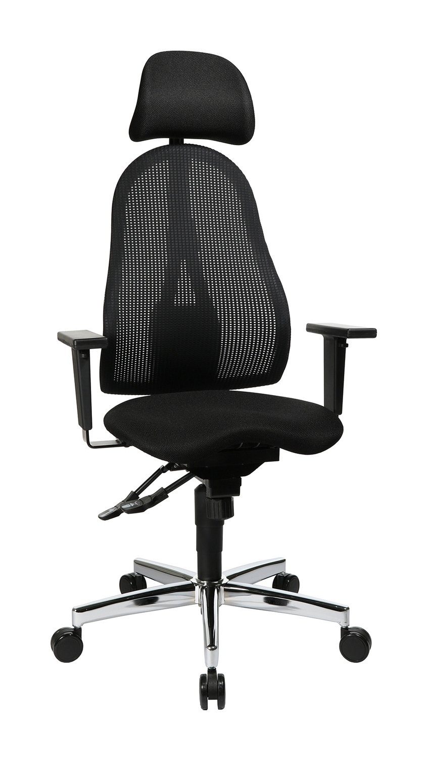 TOPSTAR Drehstuhl SITNESS PROFI 650, Schwarz, Stoffbezug, höhenverstellbare Armlehnen