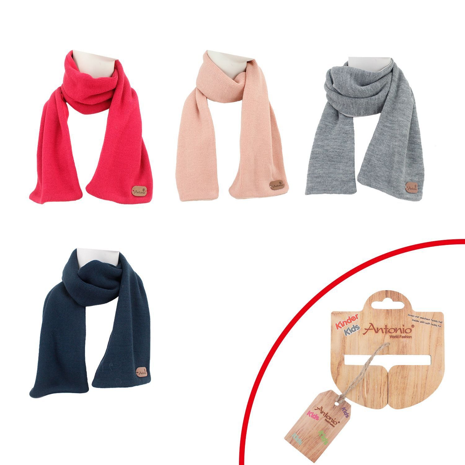 VewoTex Schal Kinder Winterschal » Kinderschal 120 x 15 cm » Fun Winter Schal, (Kein Set, 1-St. Einzelner Schal), in modernen Farben