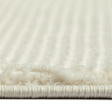 Teppich Recycle Teppich mit Rauten in creme, TeppichHome24, rechteckig