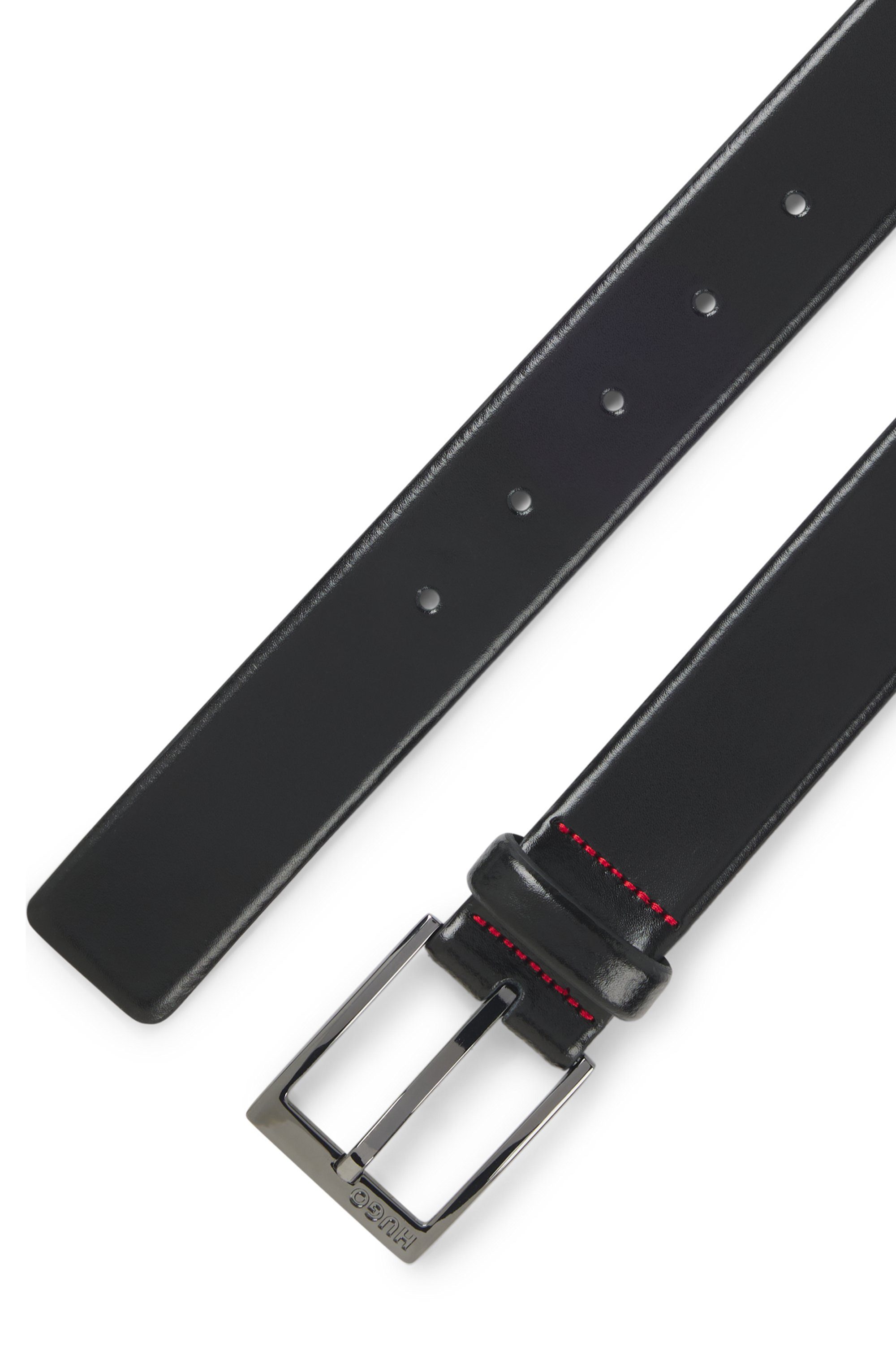 HUGO Ledergürtel Garney Sz35 aus edlem Glattleder