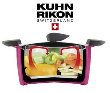 KUHN RIKON Kochtopf Kuhn Rikon HOTPAN Servier Kasserolle 3,0 L/Ø 22 cm in Rot