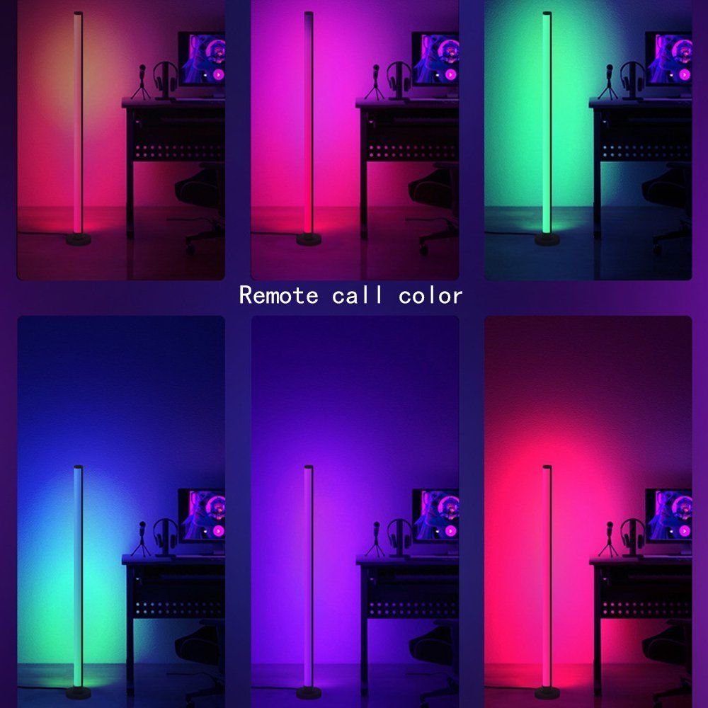 LED Stehleuchte LED Fernbedienung mit Ecklampe Stehende 120cm JOYOLEDER wechselbar, Farbwechsel, Stehlampe Stehlampe RGB Eckleuchte