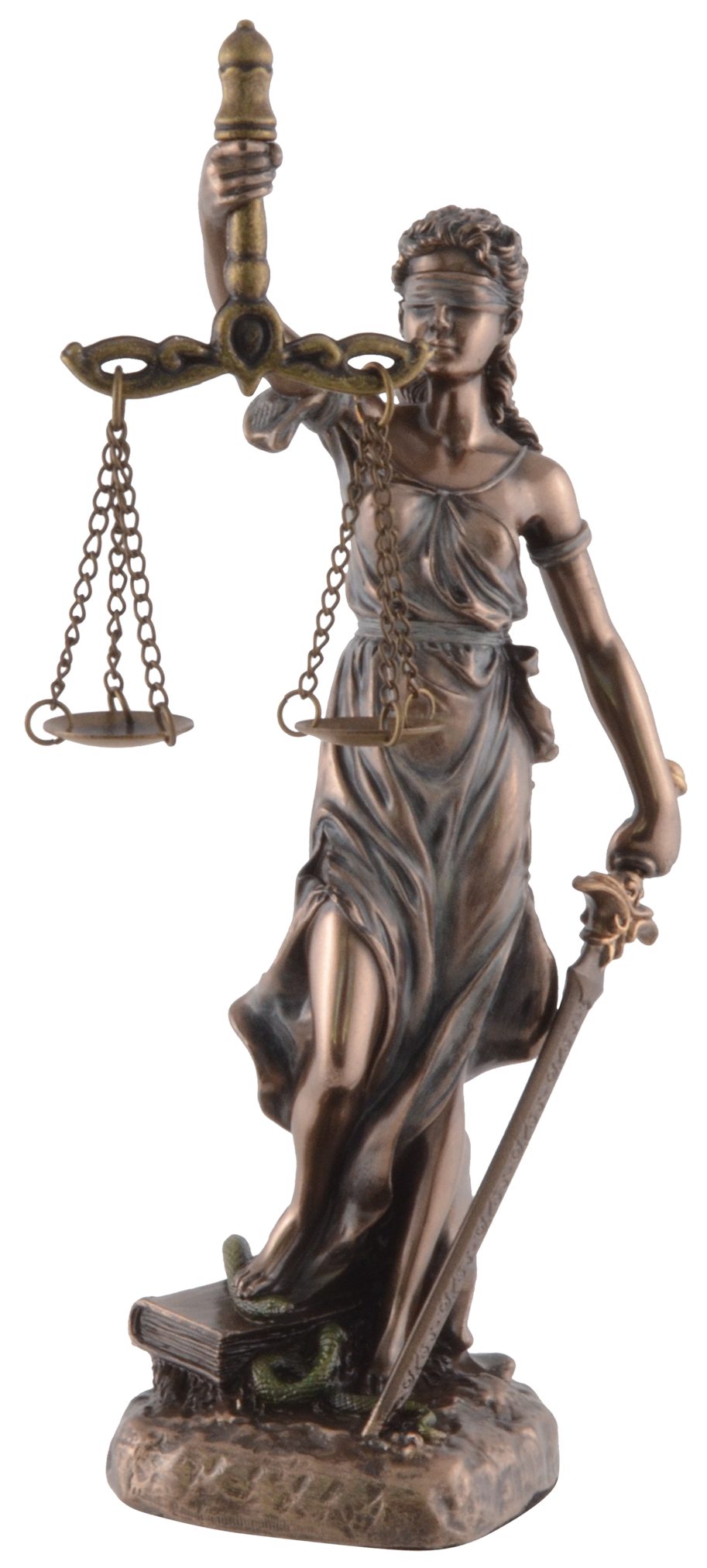 Vogler direct Gmbh Dekofigur Römische Göttin Justitia, Veronesedesign, bronziert, coloriert, Größe: L/B/H ca. 6x6x17 cm