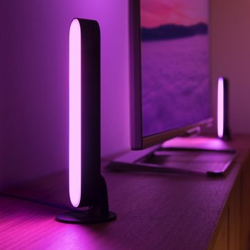 Philips Hue LED Tischleuchte Play White & Color Ambiance Tischleuchte Schwarz - Erweiterung, keine Angabe, Leuchtmittel enthalten: Ja, fest verbaut, LED, warmweiss, Tischleuchte, Nachttischlampe, Tischlampe