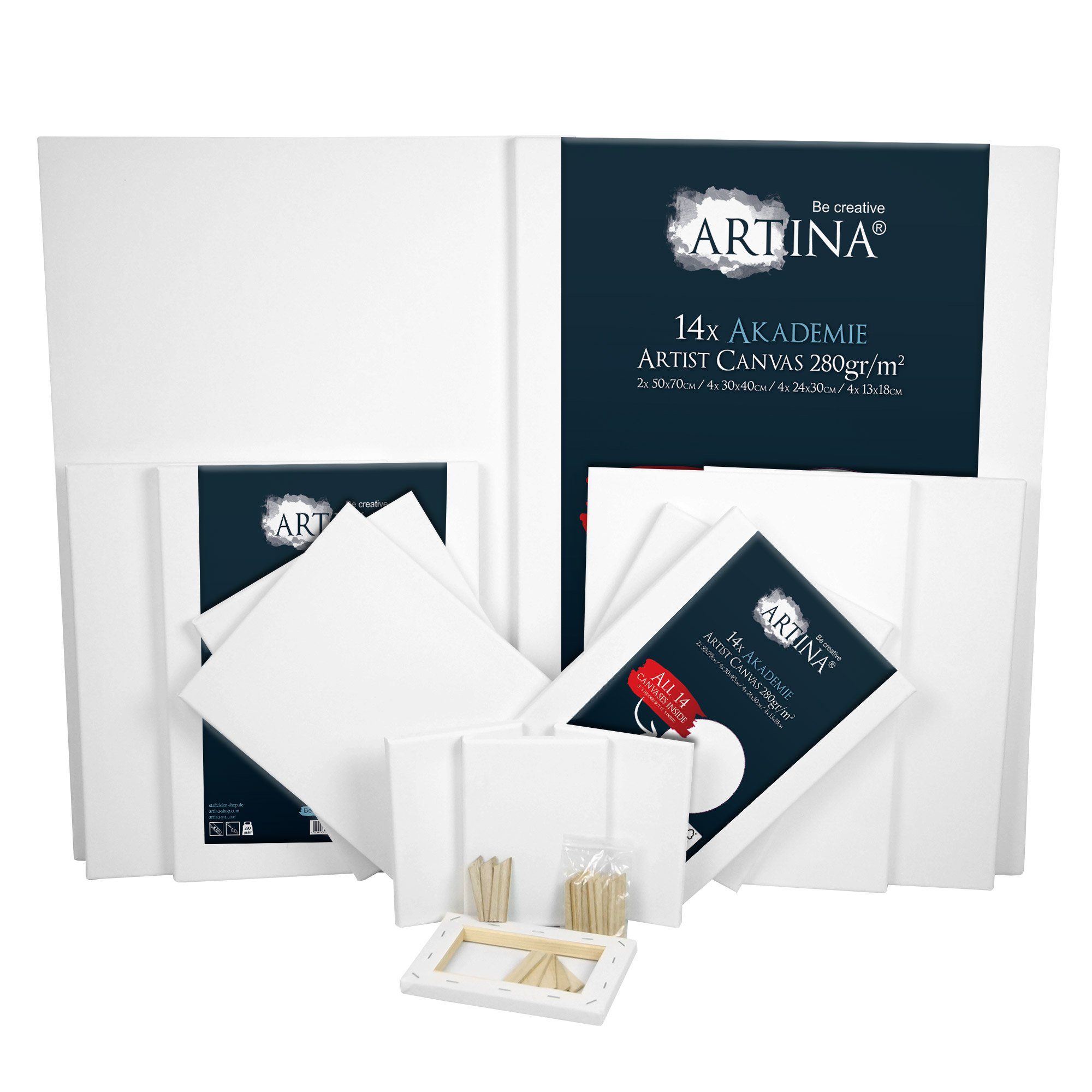 Artina Leinwand Akademie, Keilrahmen 14er Set günstig online kaufen