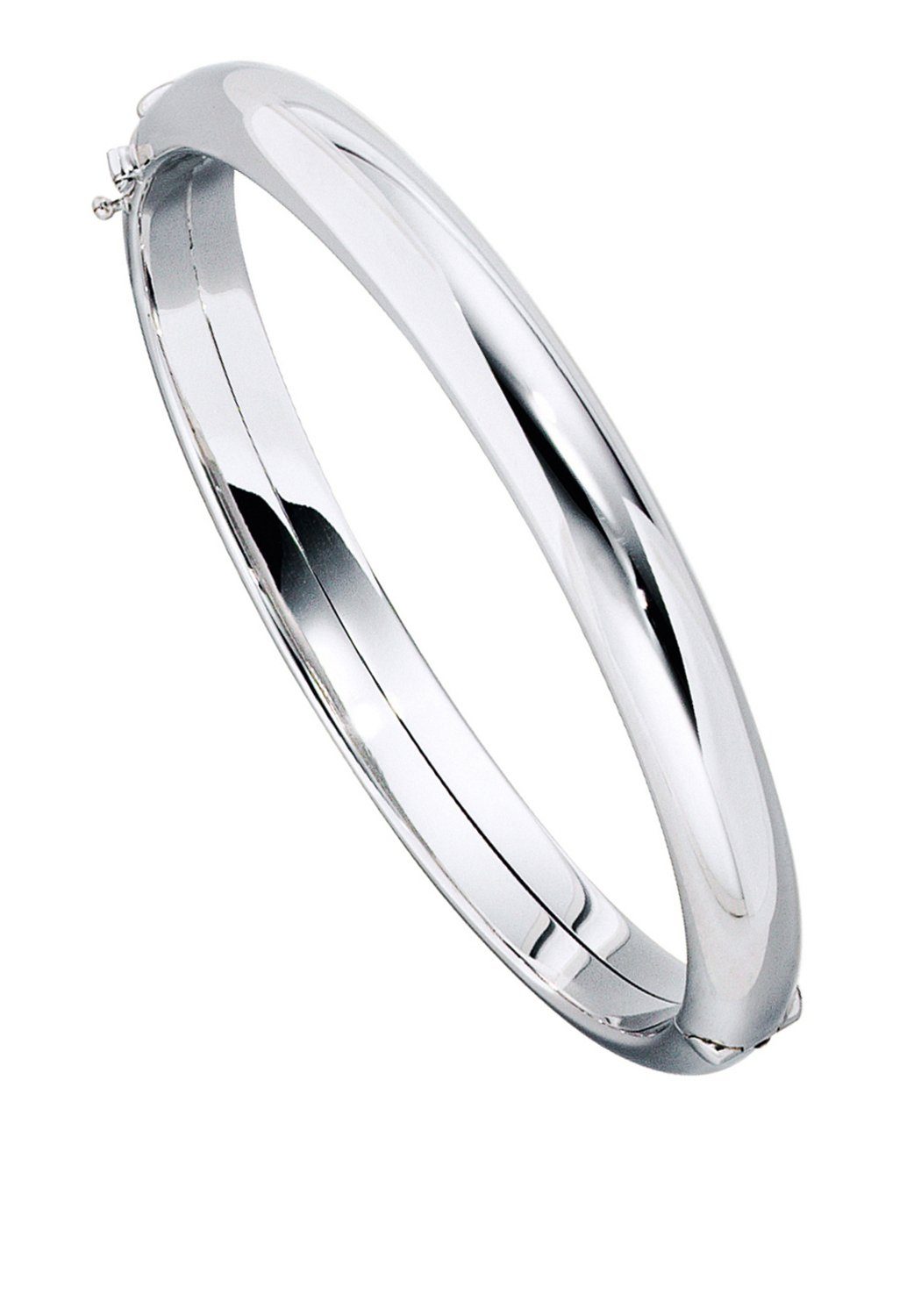 JOBO Armreif Ovales Armband, 375 Weißgo...