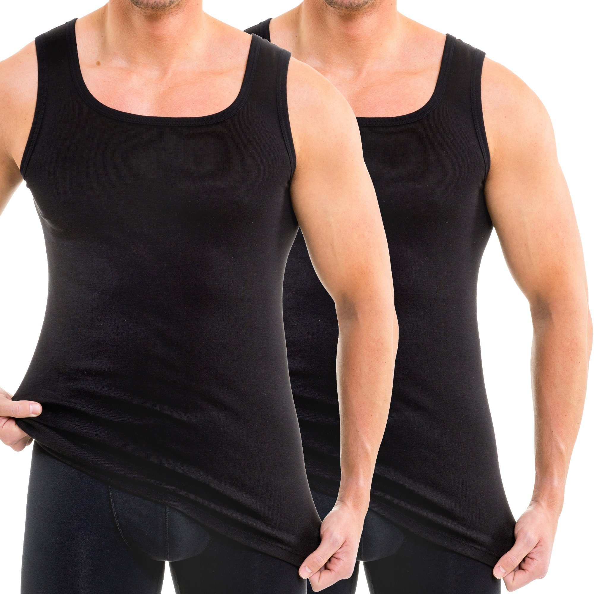 HERMKO Unterhemd 16025 2er Pack Herren Unterhemd aus Baumwolle / Modal günstig online kaufen