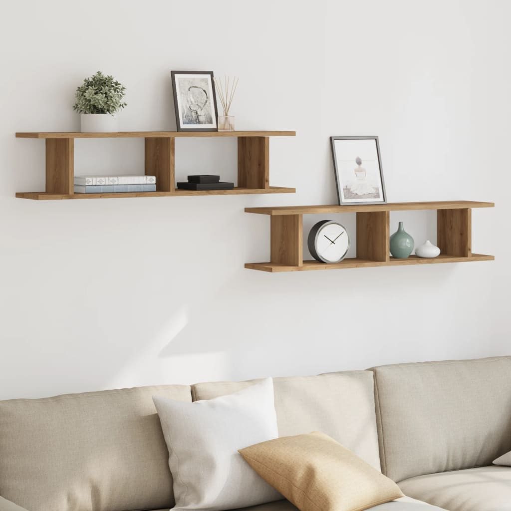 vidaXL Regal Wandregale 2 Stk. Artisan-Eiche günstig online kaufen