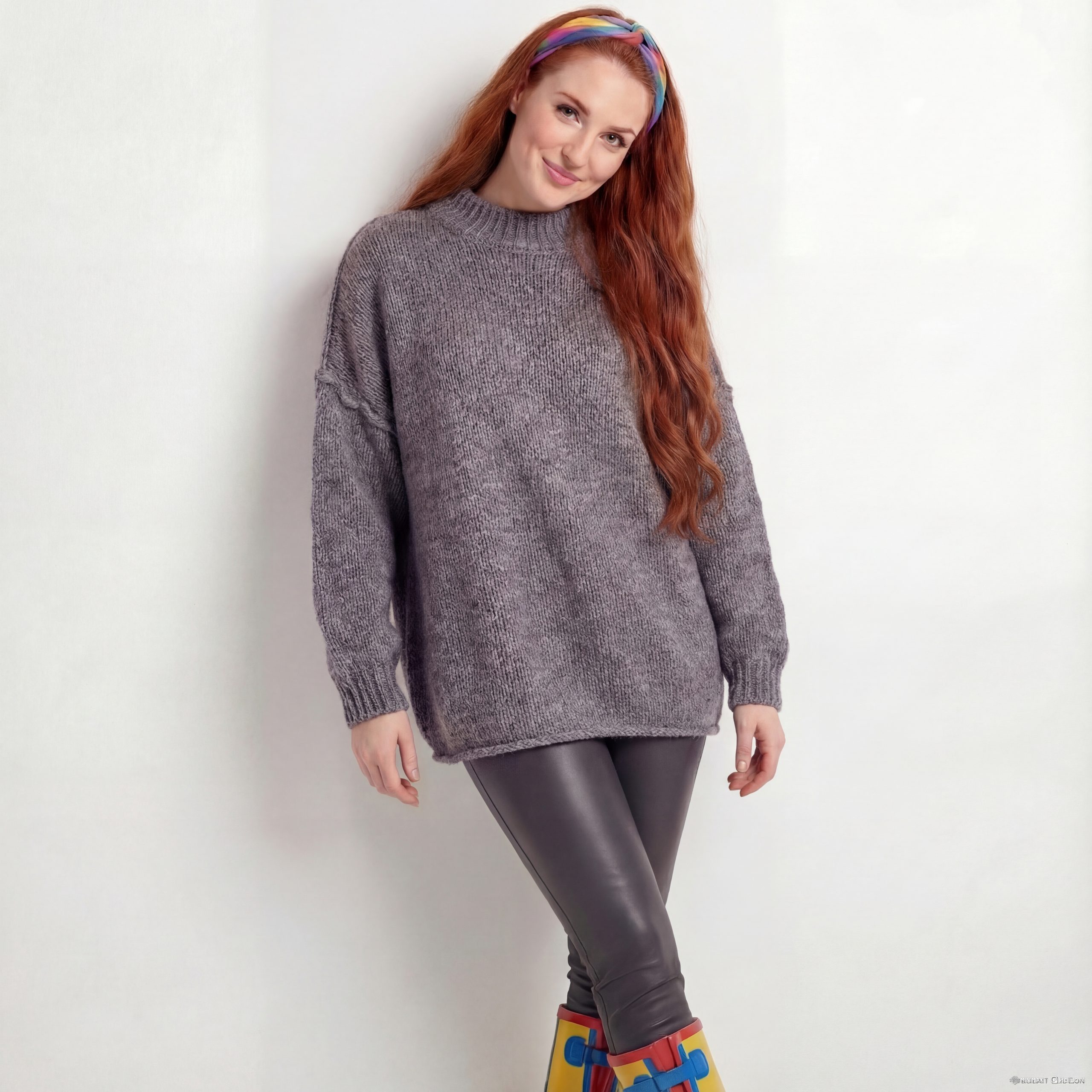 OriginalYou Strickpullover Damen Softstrick Pulli mit Mock Neck Kragen moderner Halb Kragen