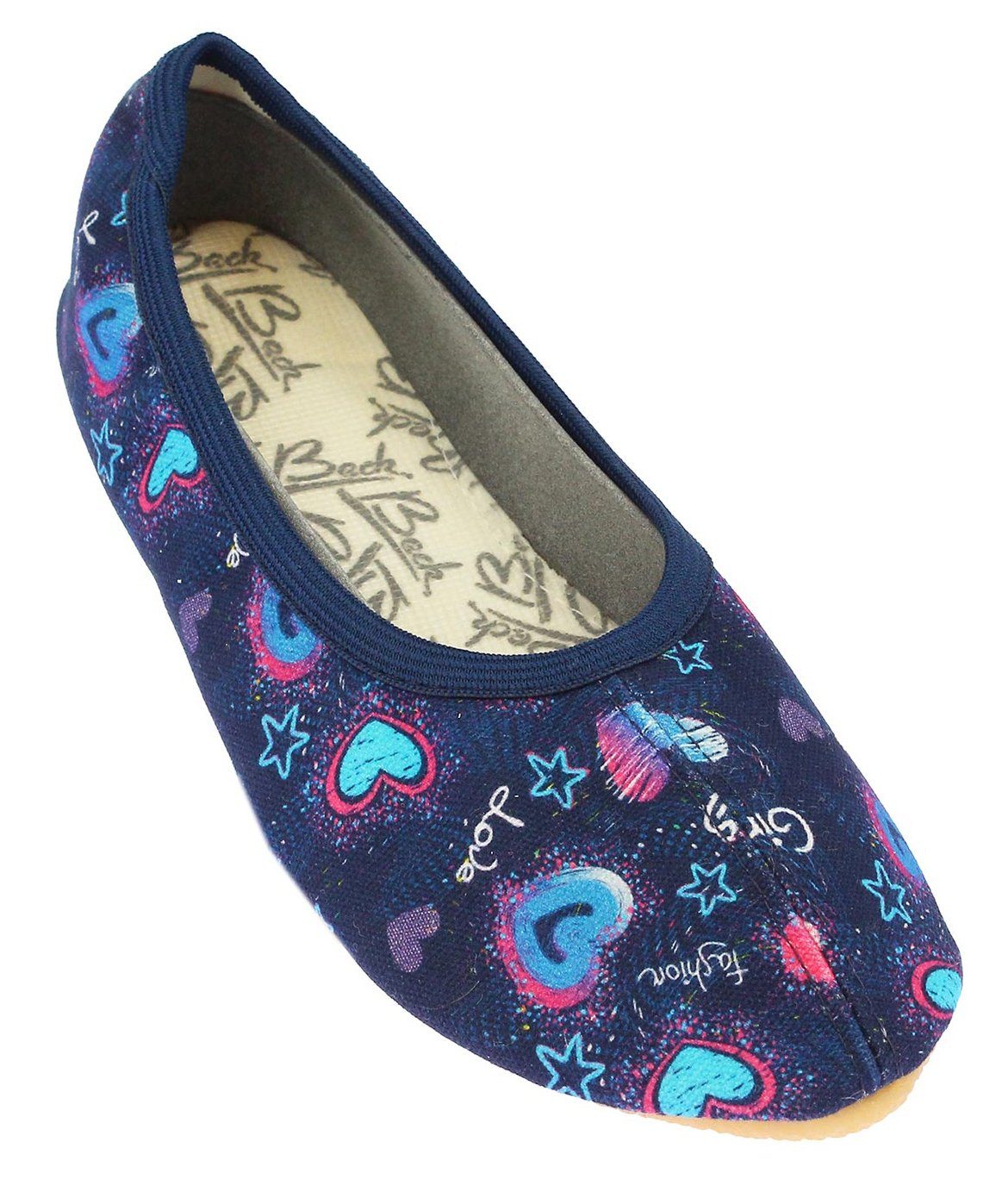Beck Schläppchen Girls Gymnastikschuh rutschfeste Laufsohle, Made in Germany