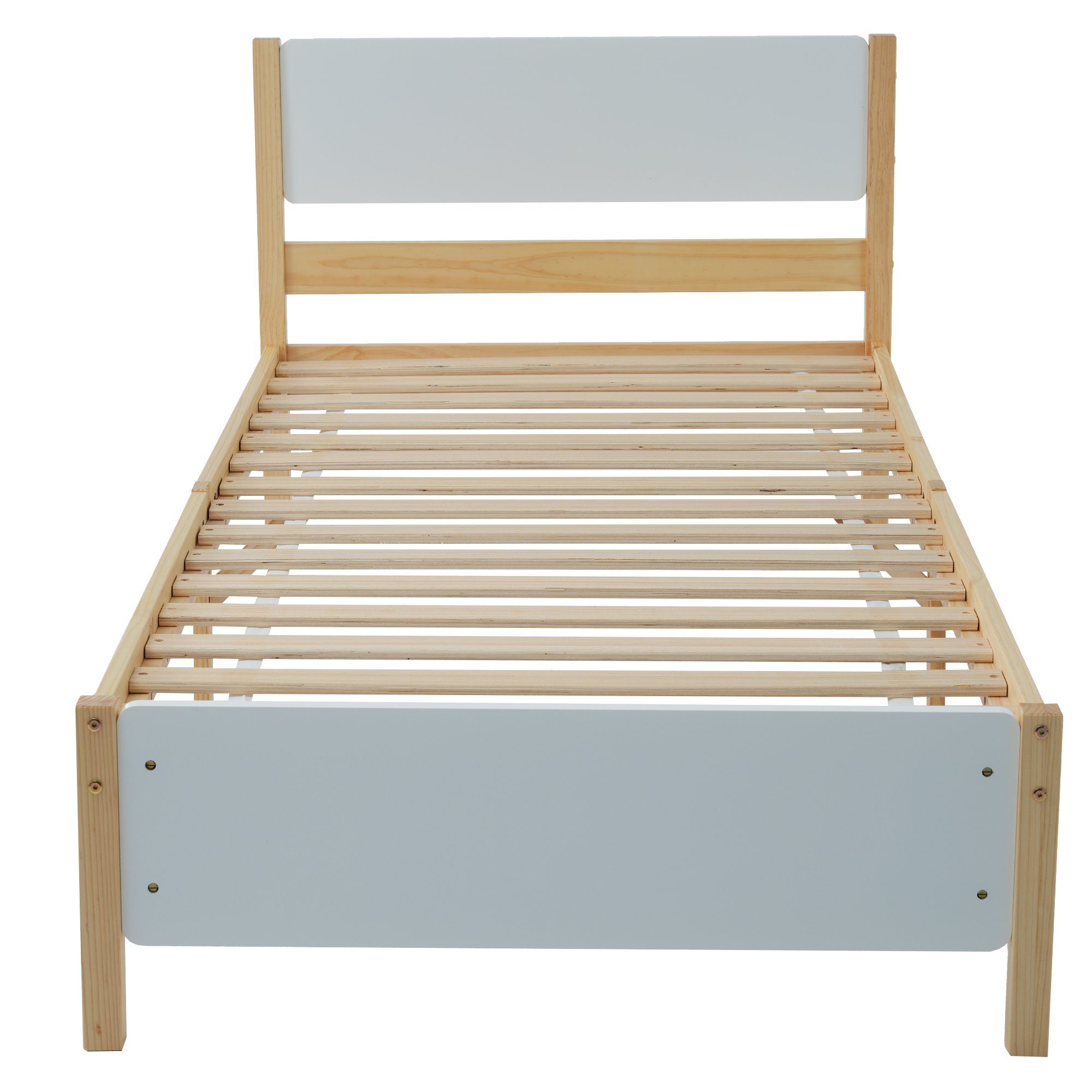 ohne Funktionsbetten (90x200 REDOM mit Einzelbett, mit Einzelbett Kopf- cm, Fußteil Matratze Holzbett und Jugendbett, Kiefernholzrahmen aus MDF Holzbett, Mittelfuß),