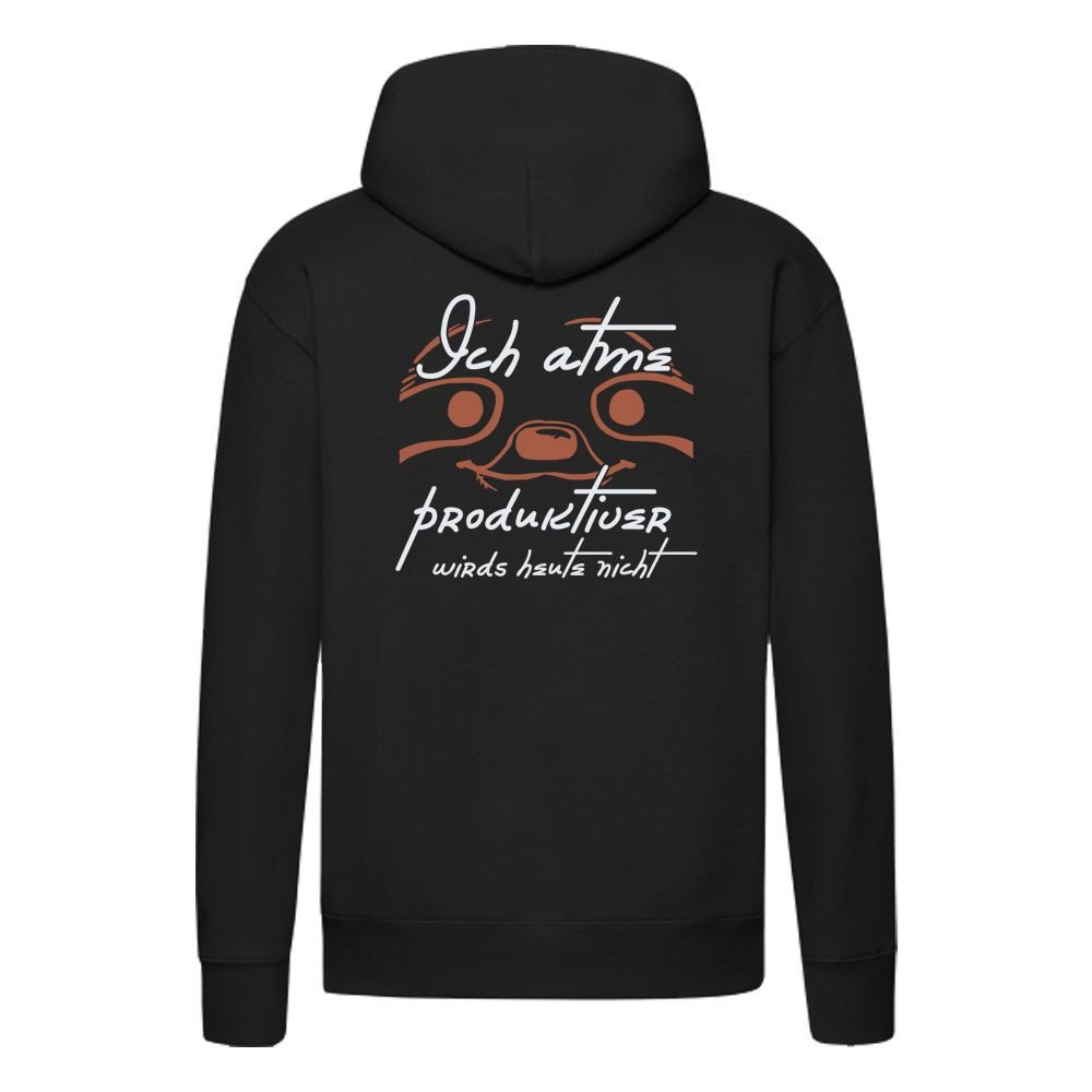 G-graphics Freizeitanzug Ich atme – produktiver wird’s heute nicht – Faultier (Set, 2-tlg., Hose & Hoodie), Freizeitset mit Jogging- / Sweaterhose & Hoodie