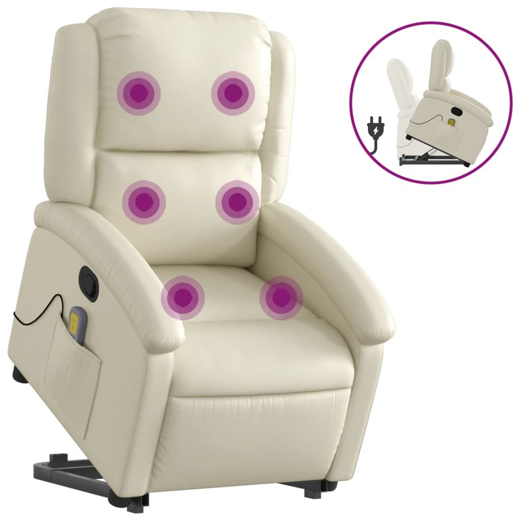 vidaXL Sessel Massagesessel mit Aufstehhilfe Creme günstig online kaufen