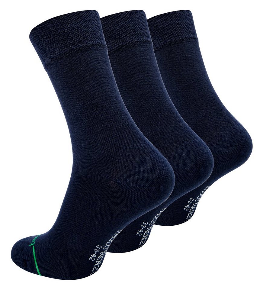 Herren hochwertiger aus Socken Viskose / - Bambus Renzo Paolo Geruchshemmend Business Casual Socken Atmungsaktive (3-Paar) Gesundheitssocken