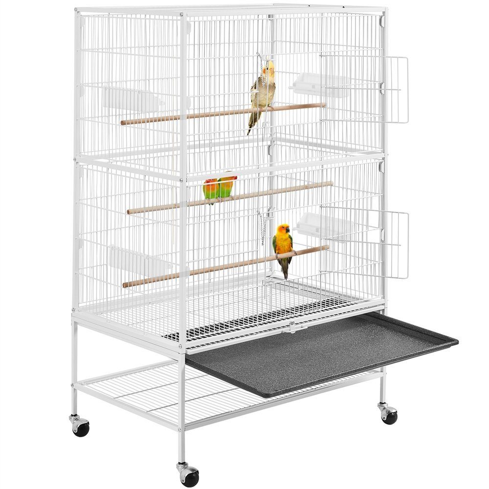 Yaheetech Vogelkäfig, Vogelvoliere Nagerkäfig mit Schmutzwanneneinsatz günstig online kaufen