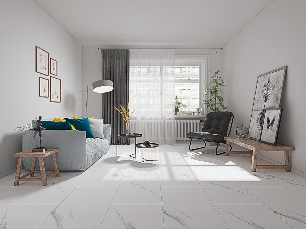 Check Vinylboden – Klick-Vinyl Marmoroptik 83x47 cm – wasserfest & robust –, Fliese XL, Packung, In 1 Packung: 6 Paneele - 2,341m², 1 Packung: 6 Stück, 2,341 m², Check one