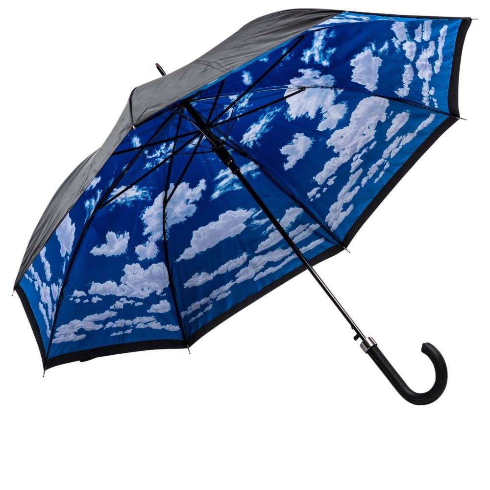 Luckyweather not just any other day Stockregenschirm Regenschirm Motiv WOLKEN Automatik Double Layer