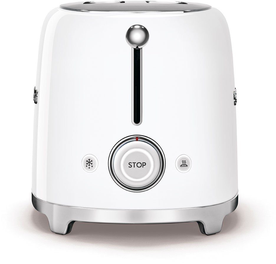 Smeg Toaster TSF01WHEU, 2 kurze Schlitze, für 2 Scheiben, 950 W
