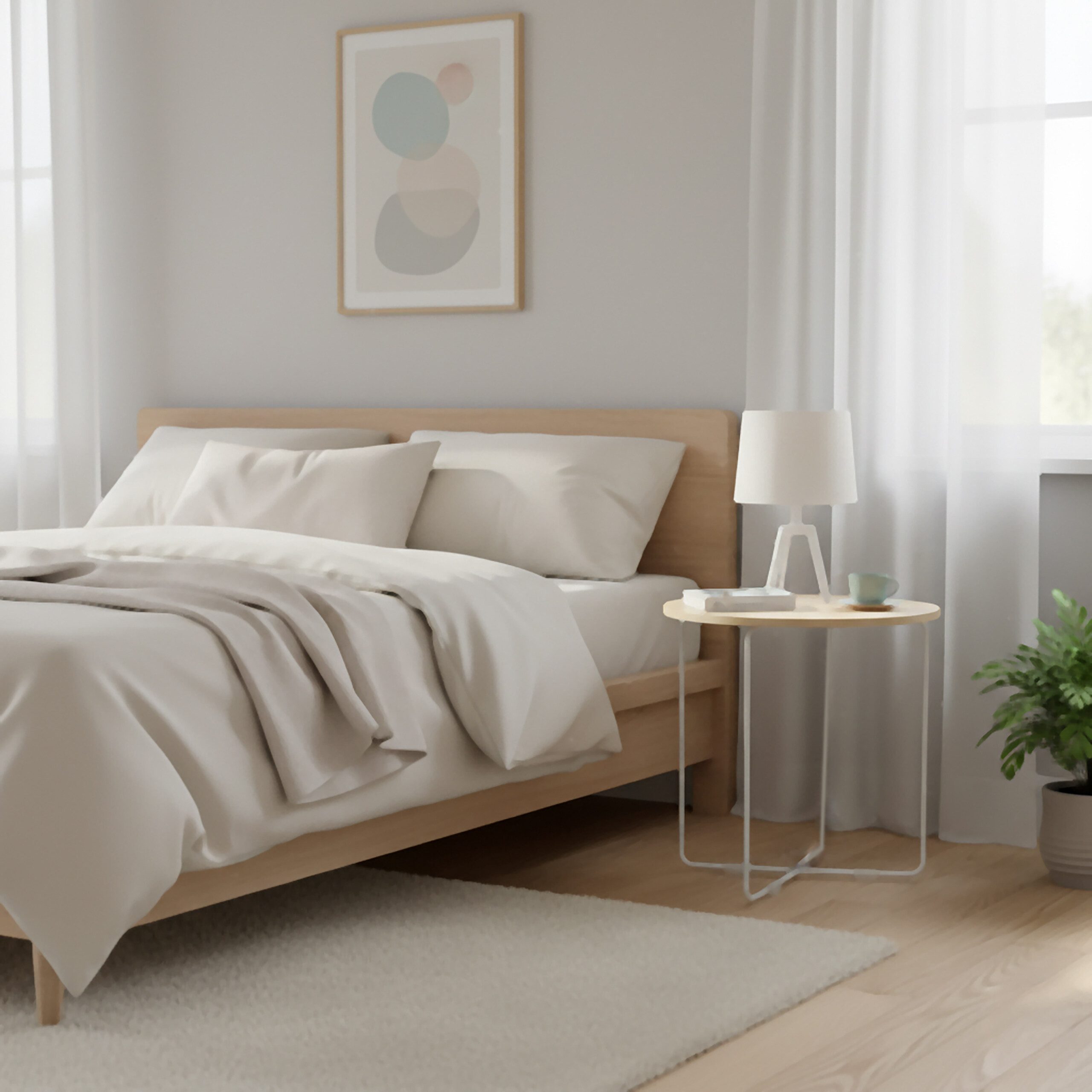 relaxdays Beistelltisch Skandi Desig, rund
