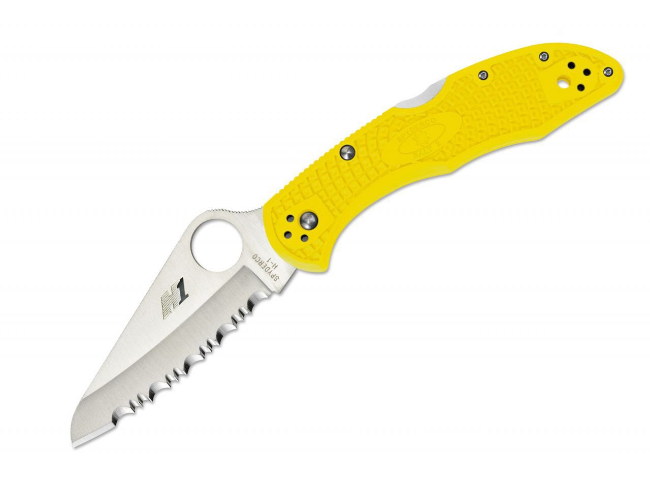 Spyderco Taschenmesser Taschenmesser Salt 2 Yellow Serrated