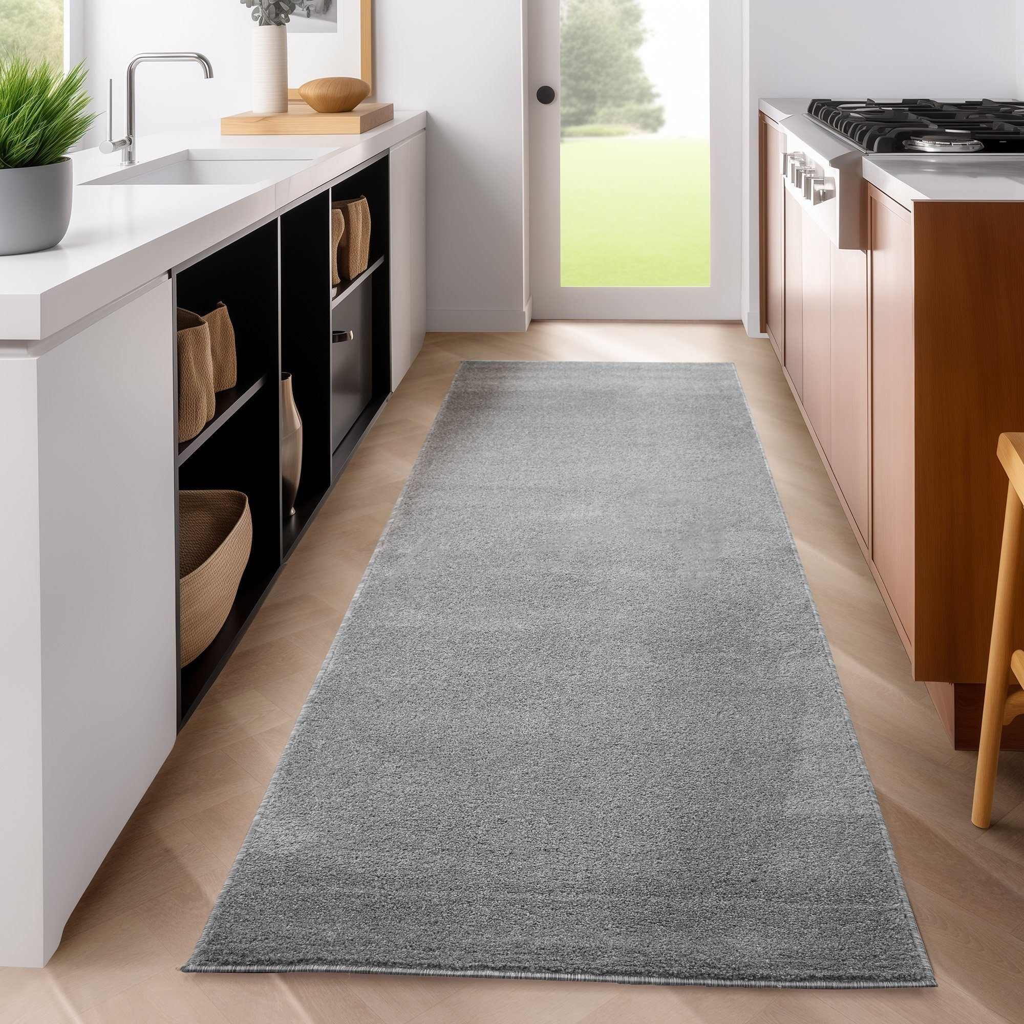 SIMPEX24 Teppich Unicolor - Einfarbig, Läufer, Höhe: 11 mm, Einfarbig Kurzf günstig online kaufen