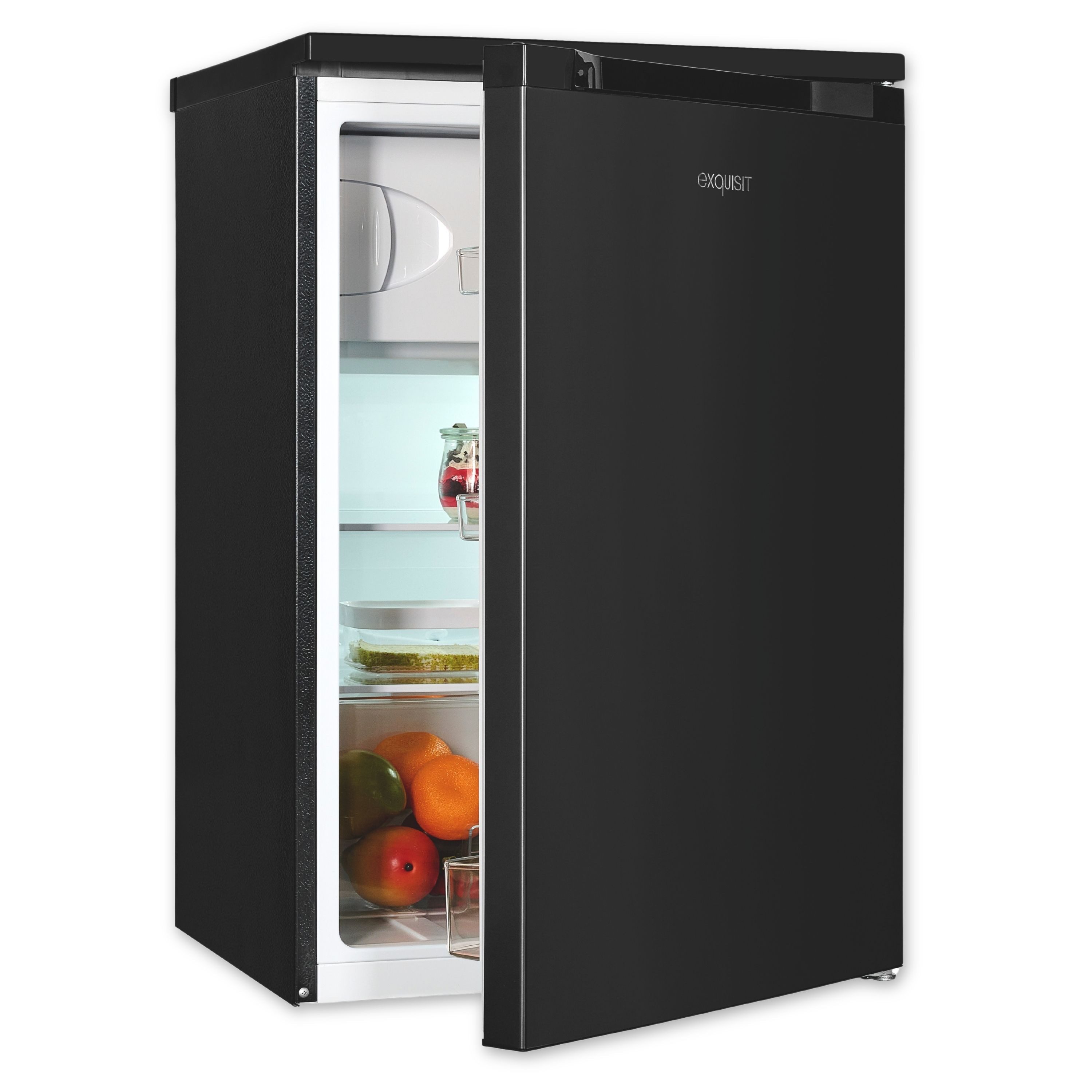 exquisit Kühlschrank KS516-4-051C, 84.5 cm hoch, 54.9 cm breit, Türanschlag wechselbar, Gemüsefach, Temperaturregelung