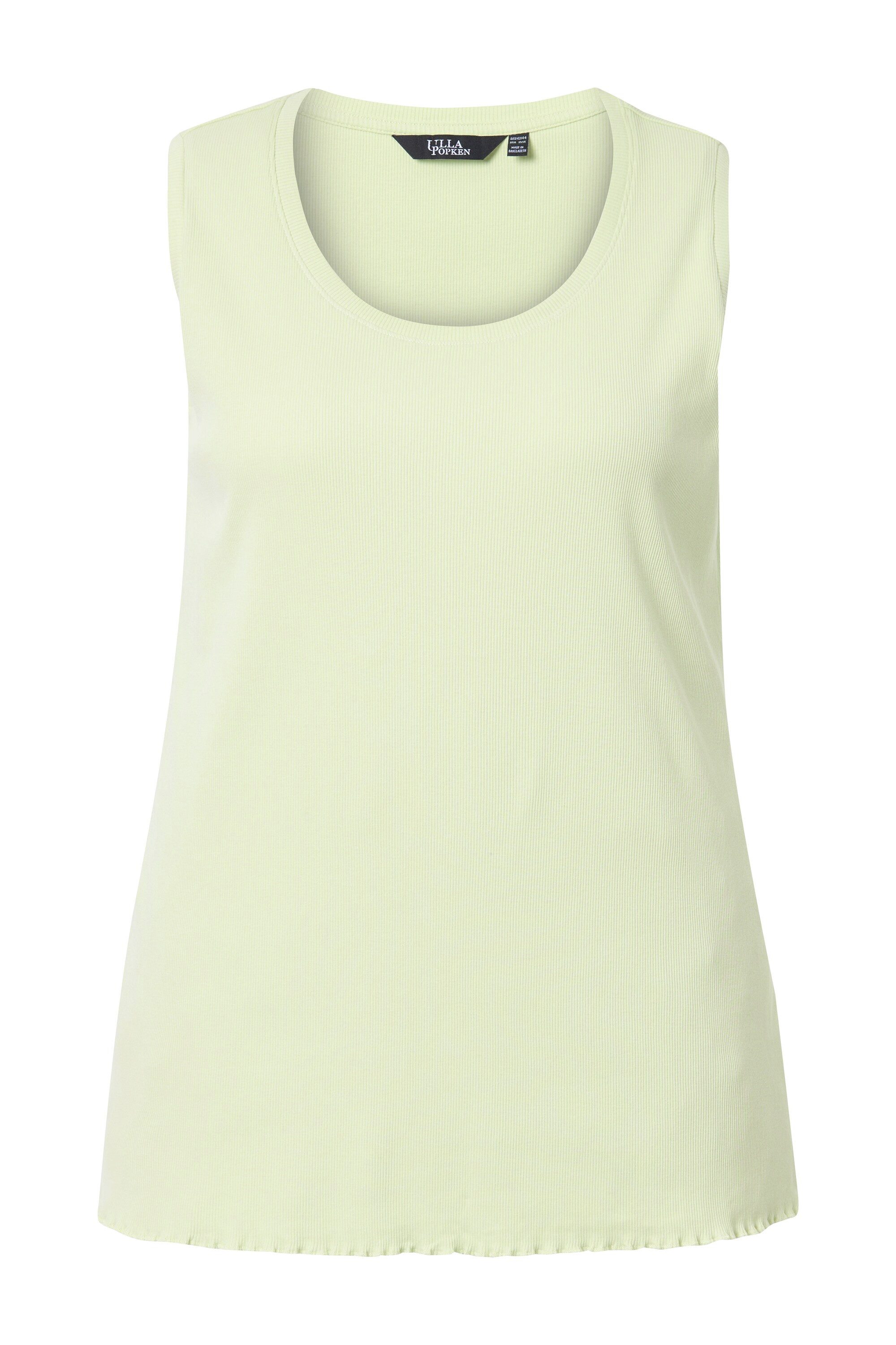 Ulla Popken Longtop Top Rippjersey Slim Rundhals ärmellos günstig online kaufen
