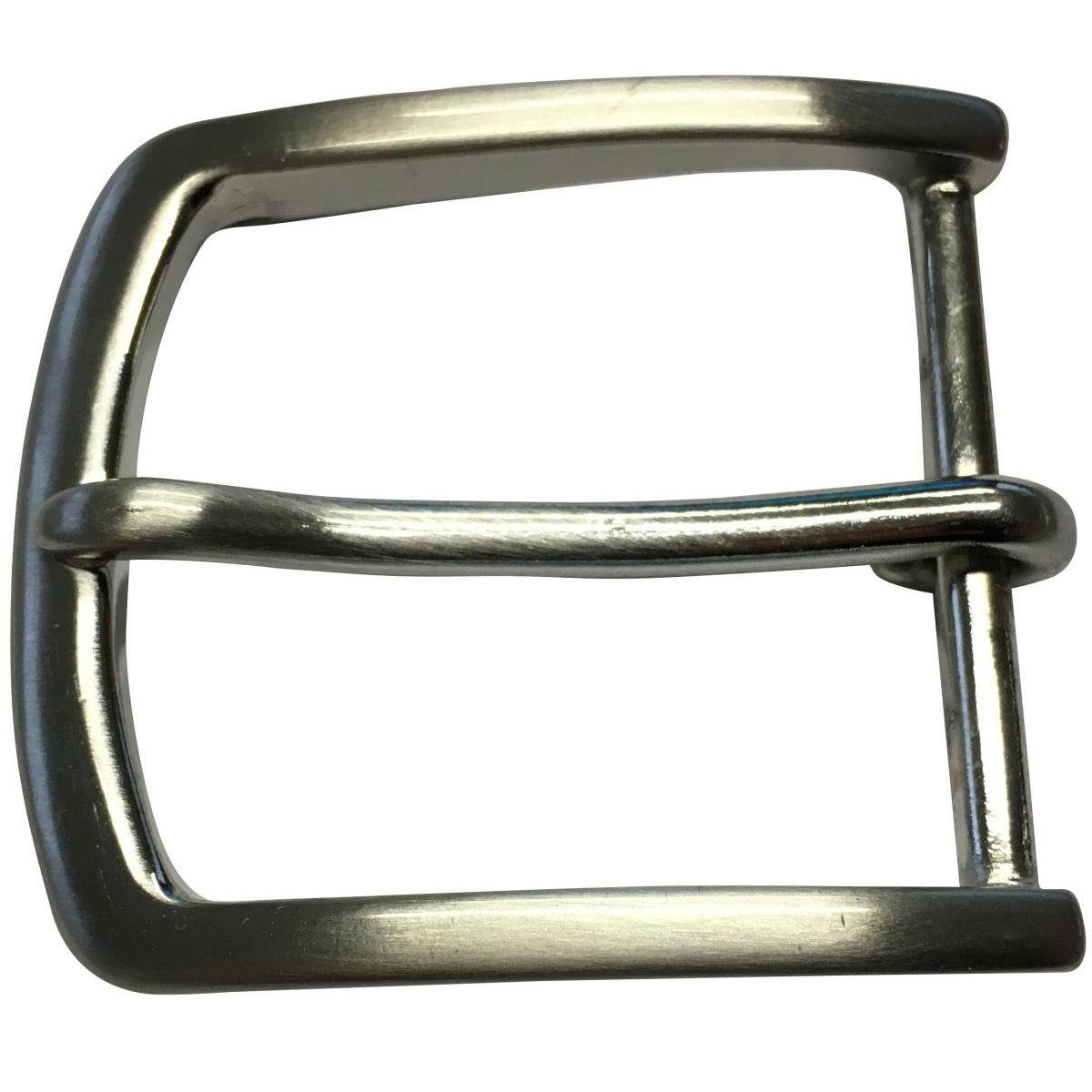 BELTINGER Gürtelschnalle 4,0 cm - Wechselschließe Gürtelschließe 40mm - Dorn-Schließe - Gürtel Silber