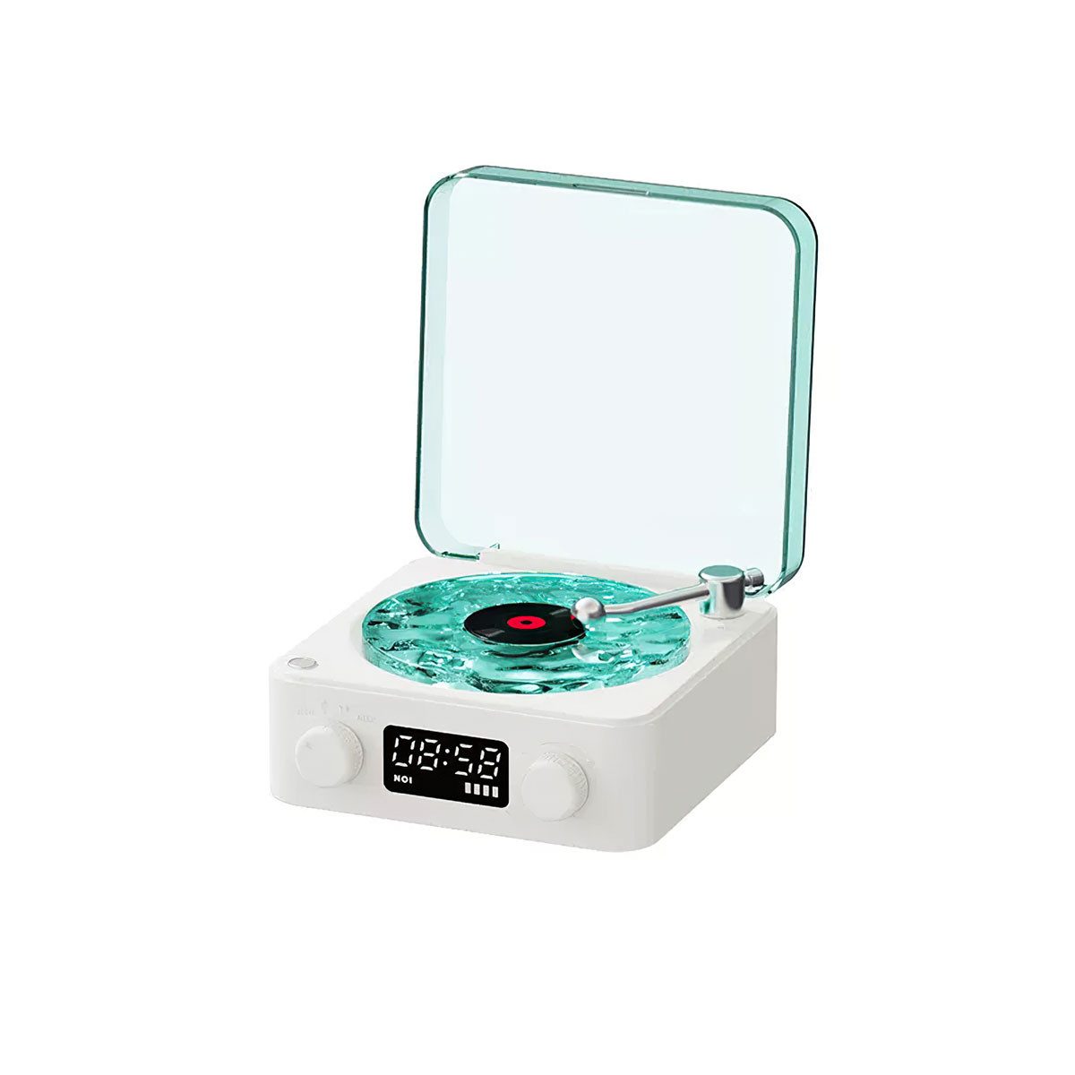 Vintage Bluetooth Vinyl Player mit Wecker & Hochwertigem Sound Lautsprecher