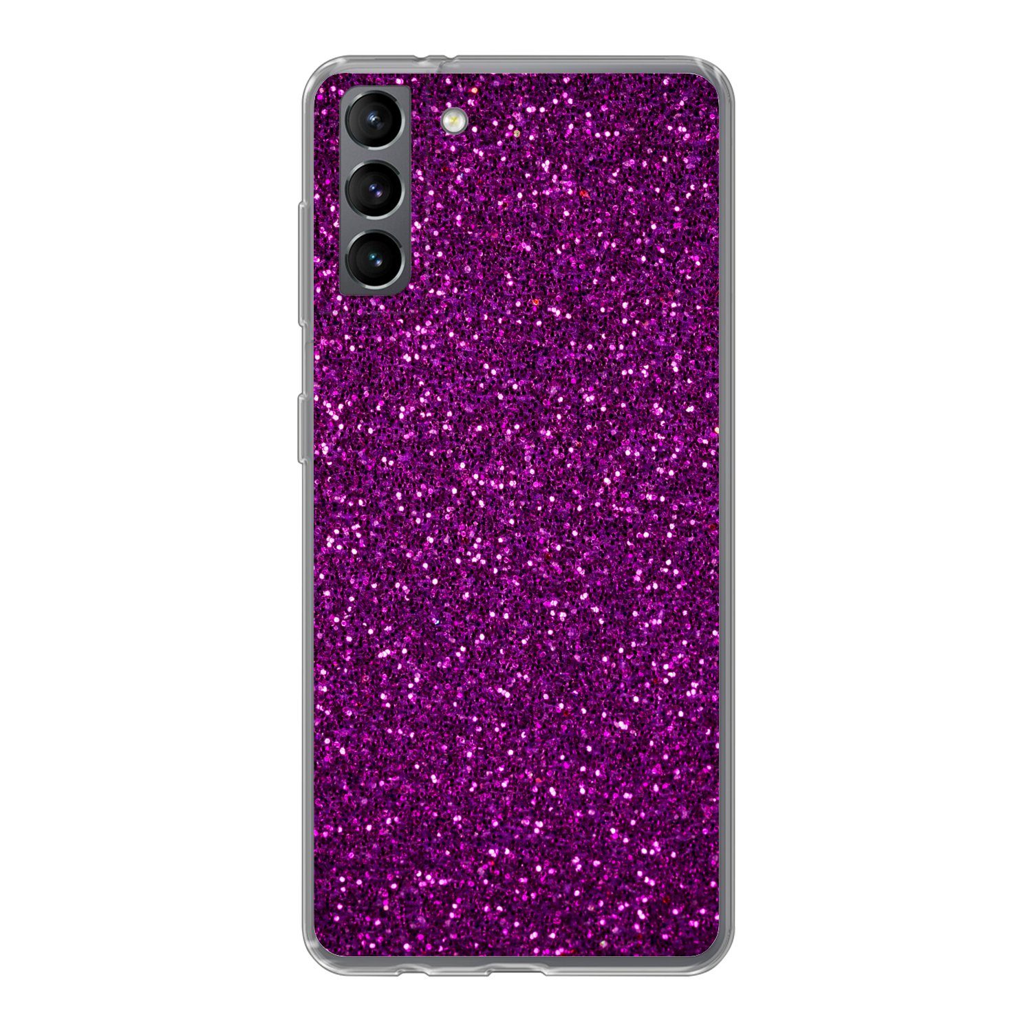 MuchoWow Handyhülle für Samsung Galaxy S21 Plus Lila - Rosa - Muster - Abstrakt, Phone Case, Silikon, Schutzhülle Dünn