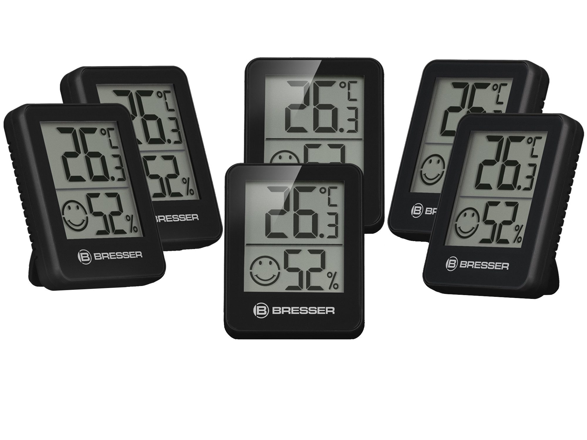 Hygrometer ClimaTemp Indicator 6er Set schwarz
