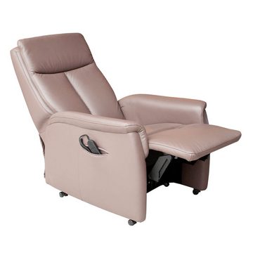 Hukla Relaxsessel Seniorensessel mit Aufstehhilfe, Echtlederbezug, mit Aufstehhilfe