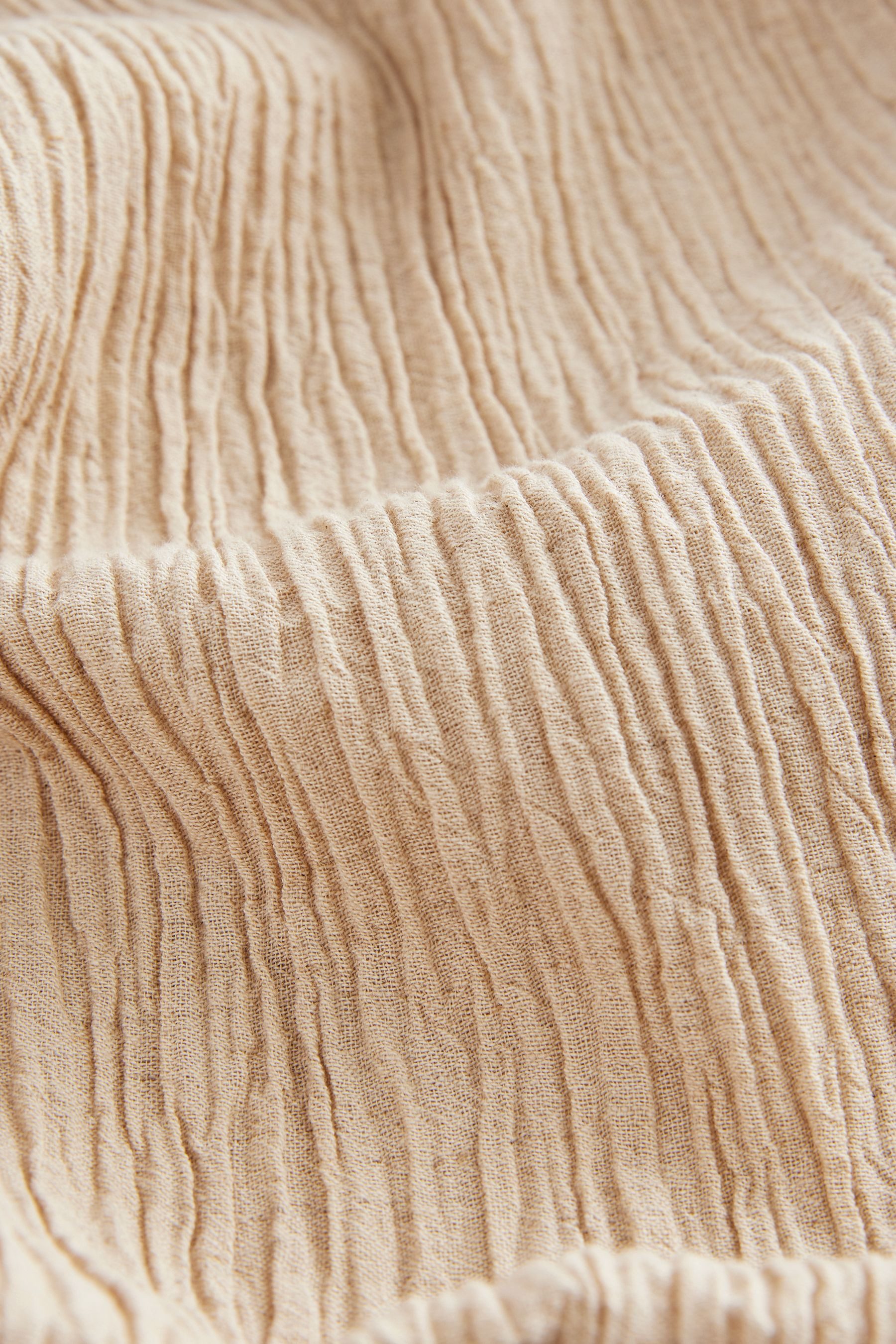 Next Palazzohose Strukturierte Hose mit weitem Bein, Kurzgröße (1-tlg)