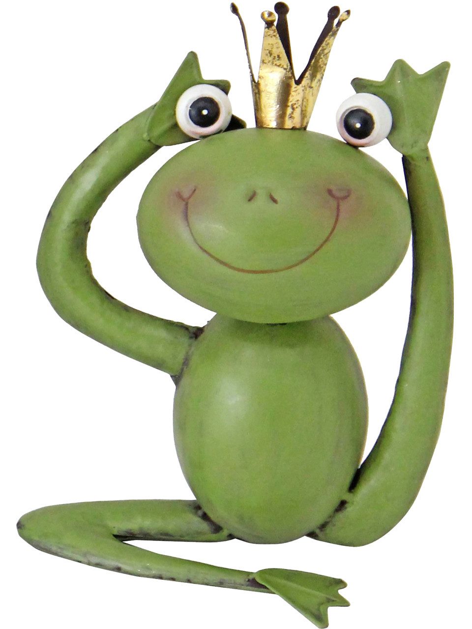 Gartenfigur TrendLine Dekofigur Frosch Metall 27 x 21 cm grün