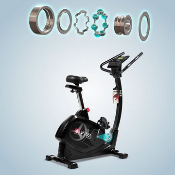 AsVIVA Heimtrainer & Ergometer AsVIVA H22 Pro Bluetooth, Kinomap kompatibel, LED Computer inkl. Tablethalterung