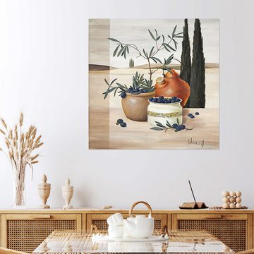 Posterlounge Wandfolie Franz Heigl, Olivenernte, Küche Mediterran Malerei
